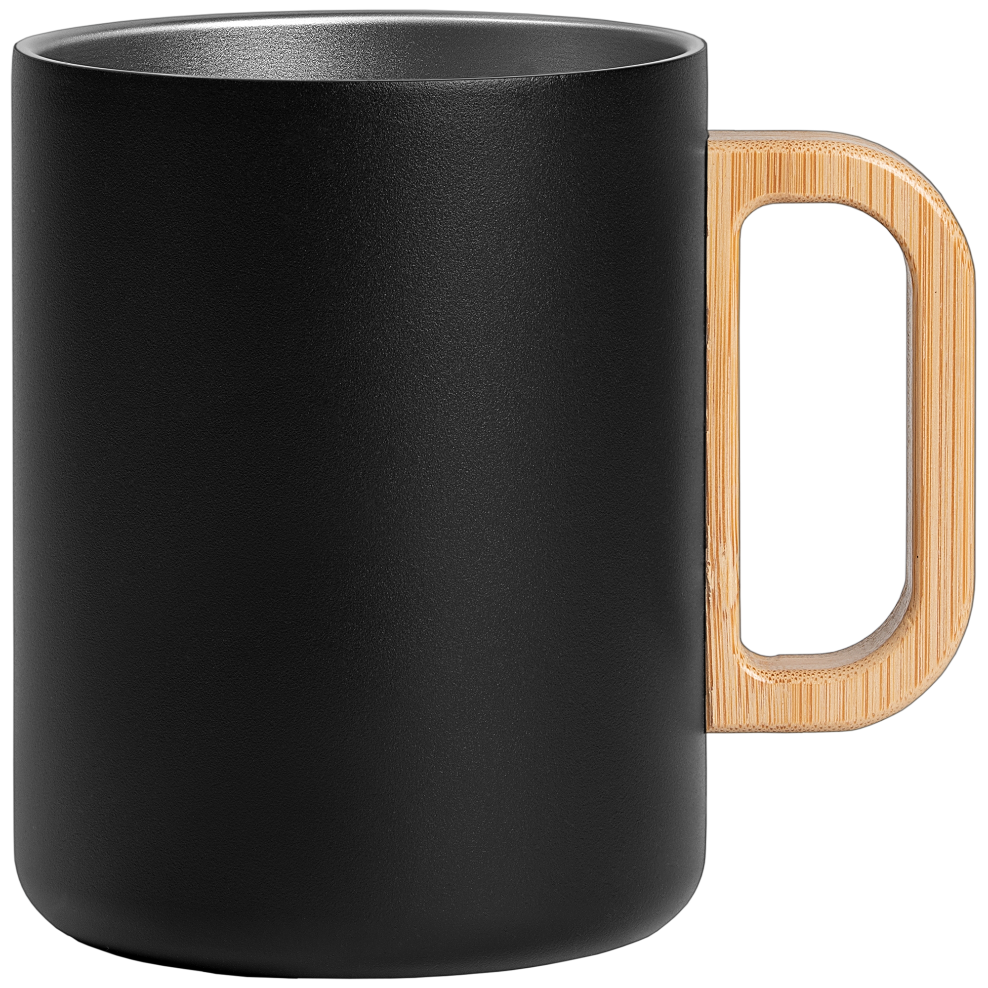 Vancouver - 18 oz. Stainless Steel Double Wall Mug with Bamboo Handle 3