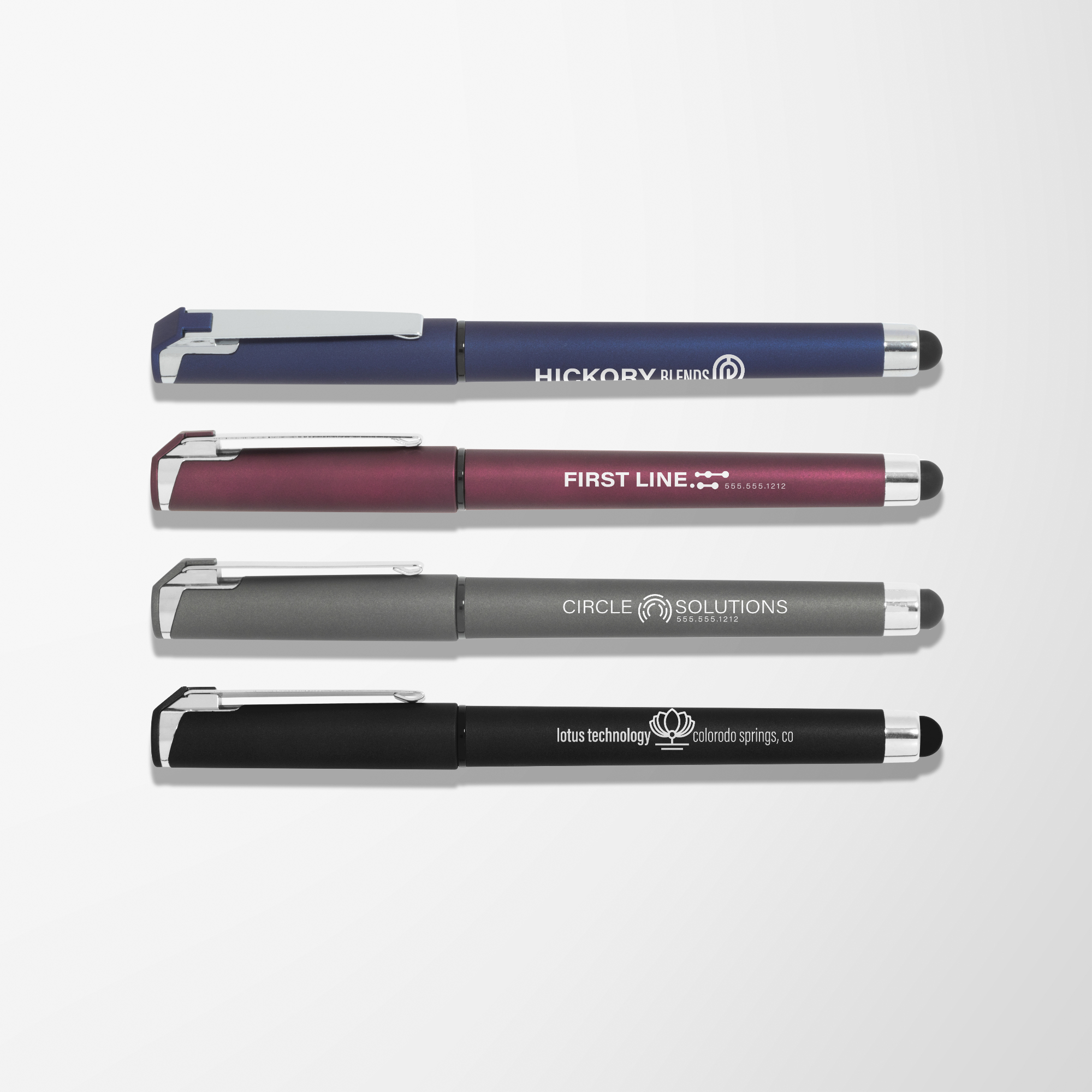 Promotional Soft Touch Hughes Gel Stylus Pen with Logo Pens