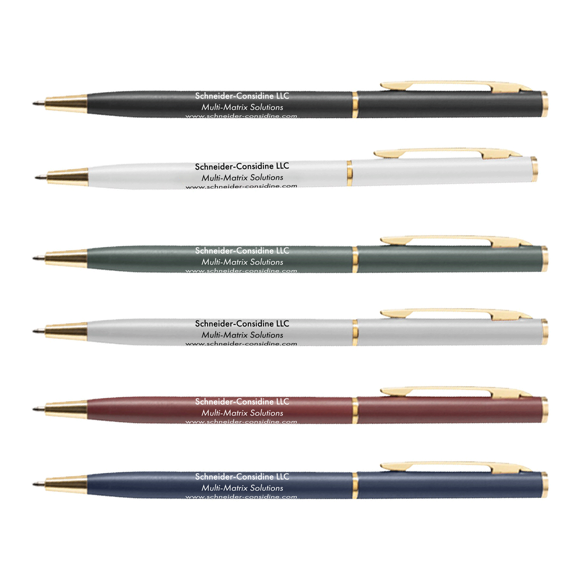 菊地けんちゃん オレンジ Lサイズ Custom Logan Slim Pen with Gold Trim | Pens.com