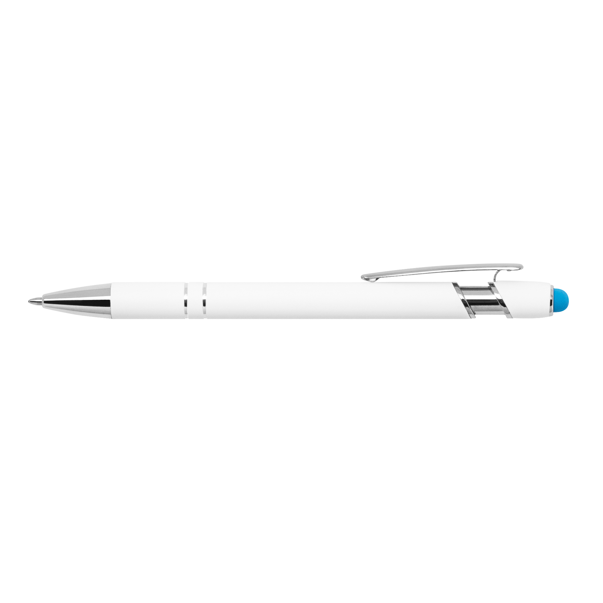 Ellipse Softy White Barrel Metal Pen w/ Stylus 4