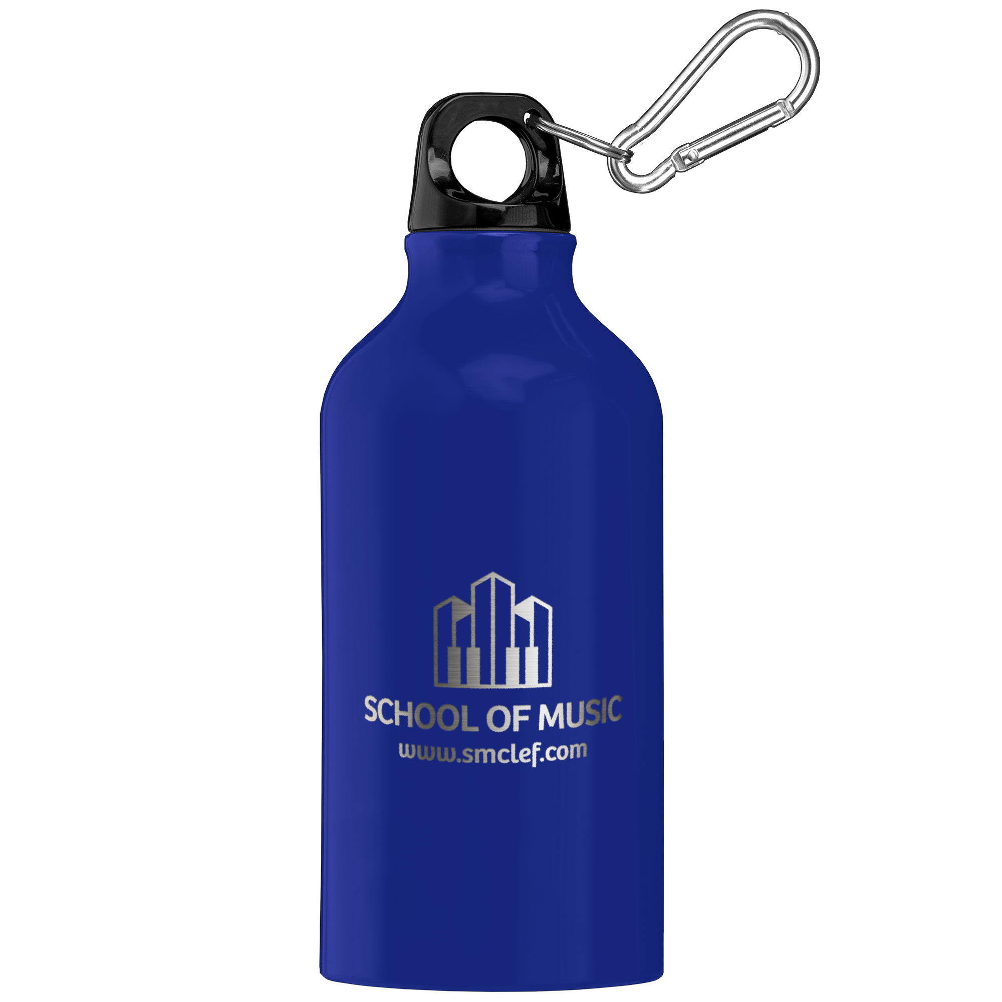 Custom Full Color 17 oz. Aspen Water Bottle with Carabiner