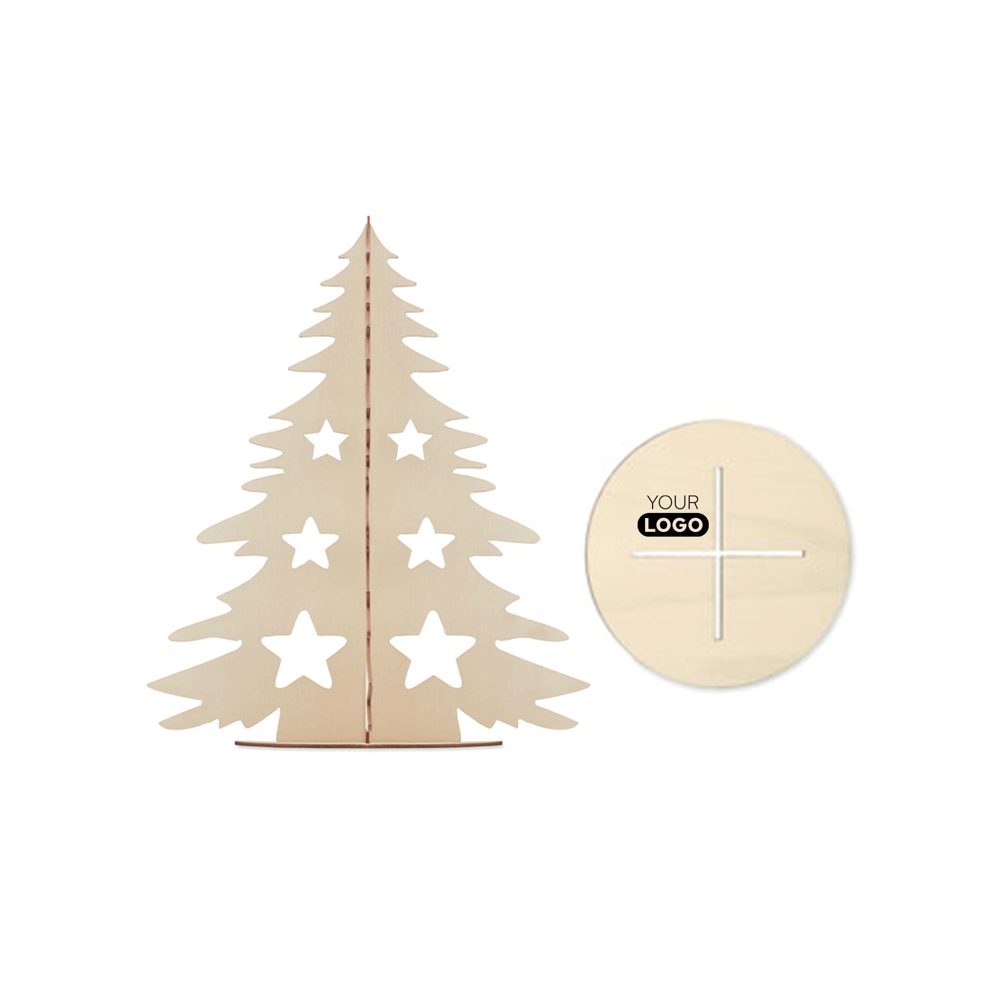 Bseical 2 Pièces Sapin En Bois, Christmas Decorations, 20 Cm