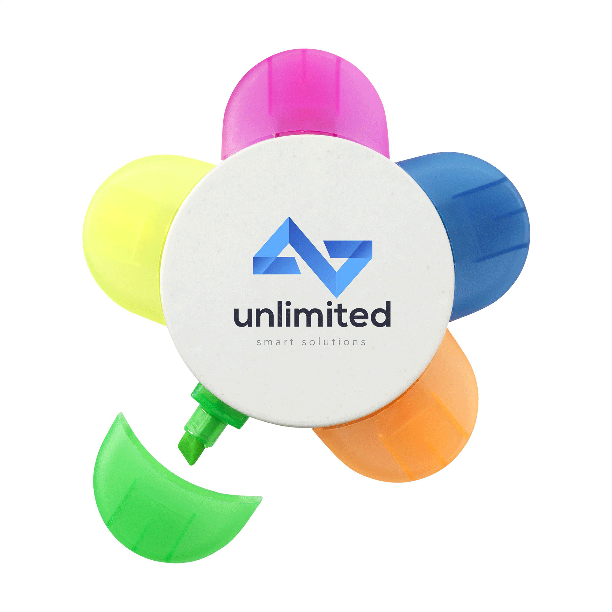 Promotional Recycled Flower In Highlighter With Logo Pens Com