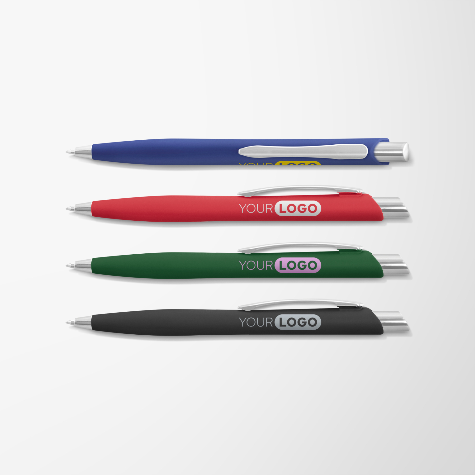 Personalise Soft Touch Javalin Pen with Chrome Trim with Text | Pens.com