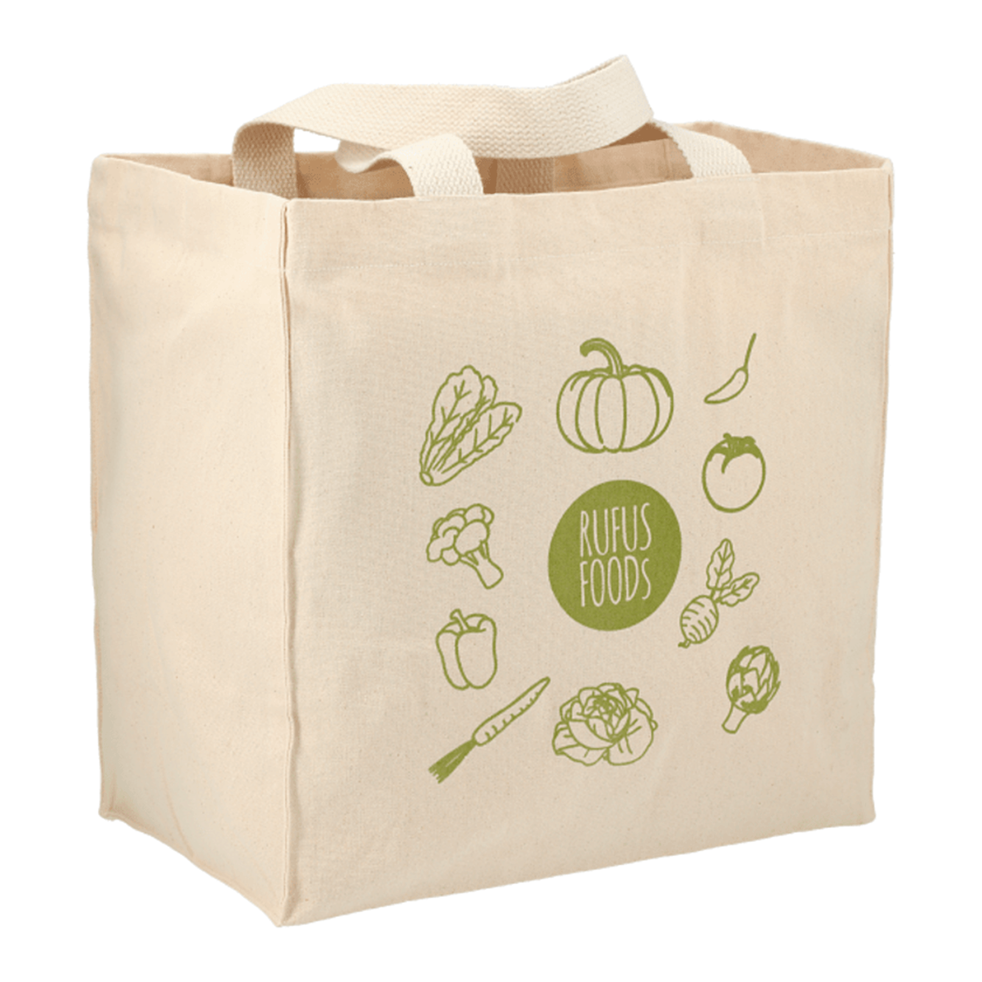 Custom Essential 8 oz. Cotton Grocery Tote | Pens.com