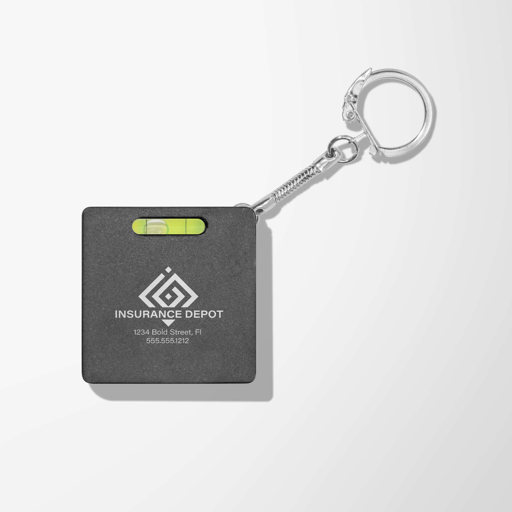 Custom Square Level Tape Measure Key Tag