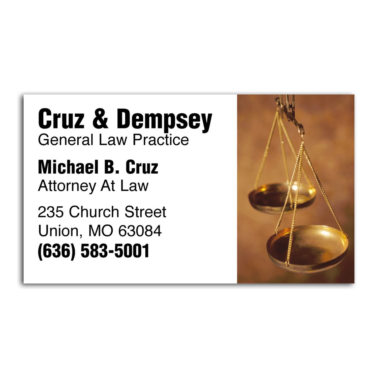 Custom Full Colour Business Card Magnet with Justice Design | Pens.com CA