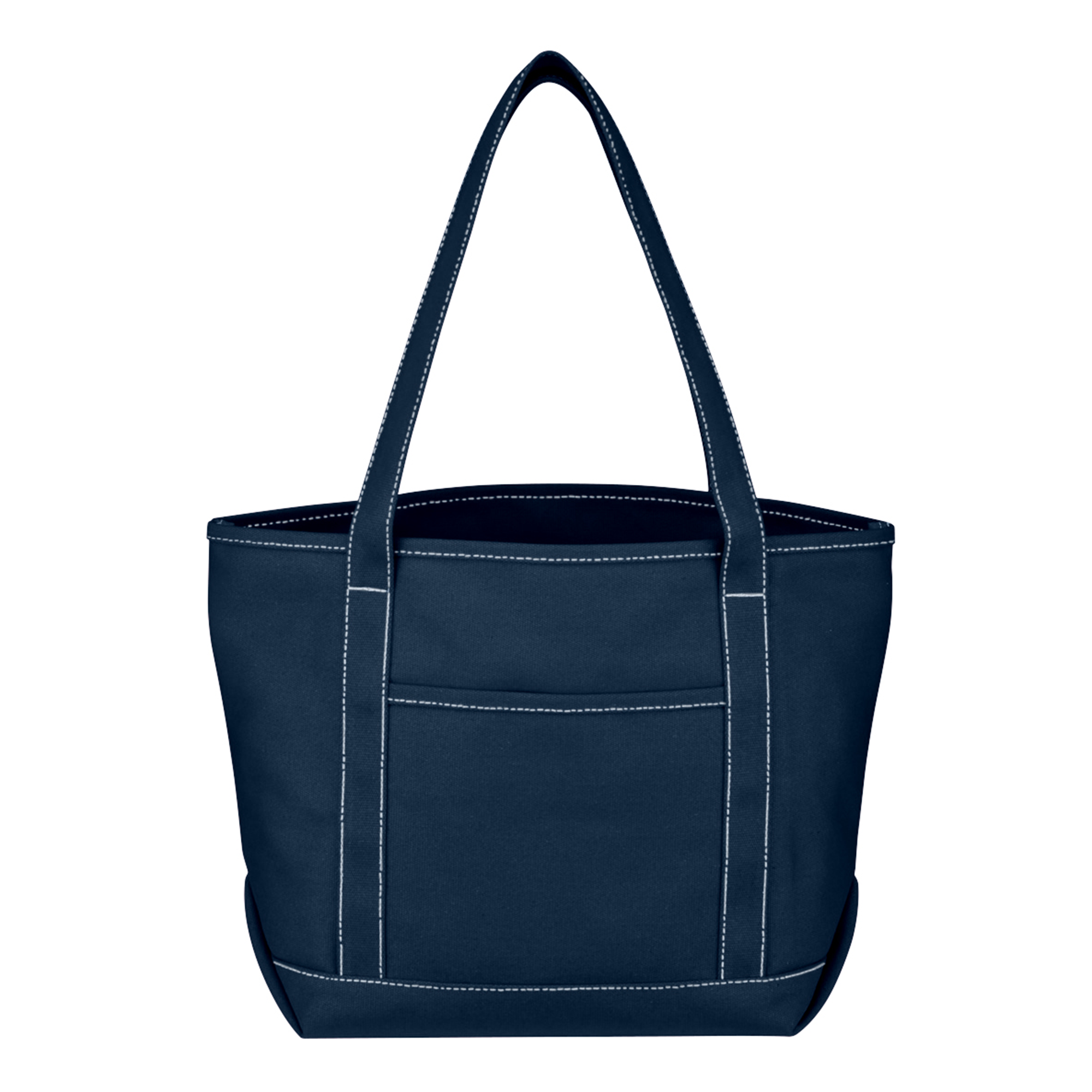 Lands' End Small Print Zip Top Canvas Tote Bag 