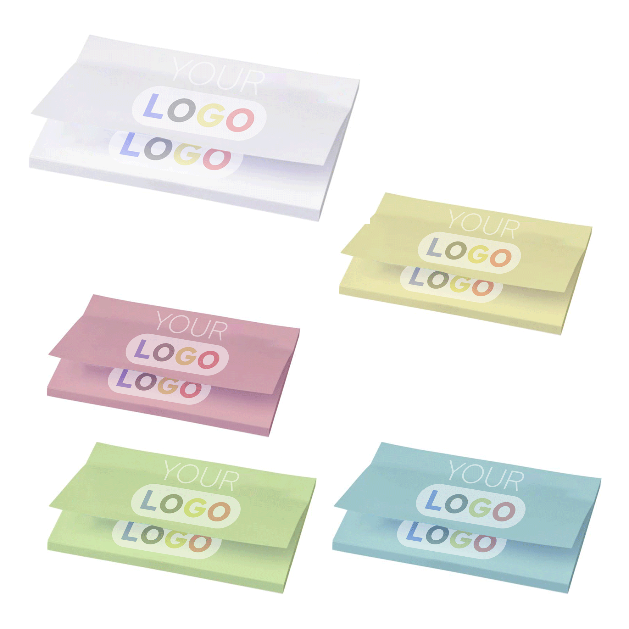 Notes adhésives A7 25 feuilles Memo StickyMate® imprimées en couleur