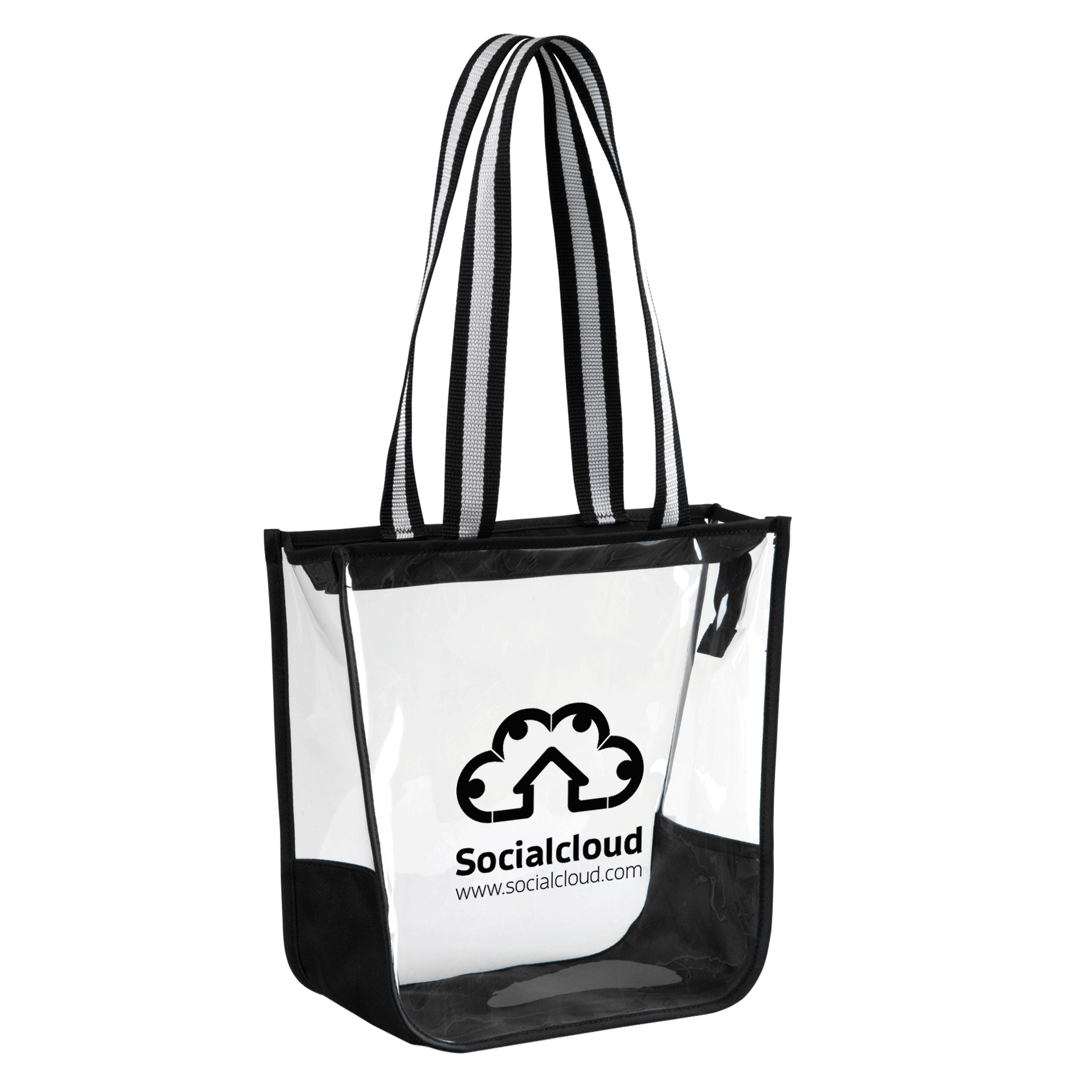 Sigma Clear Tote Bag: Promotional Zippered Tote Bags