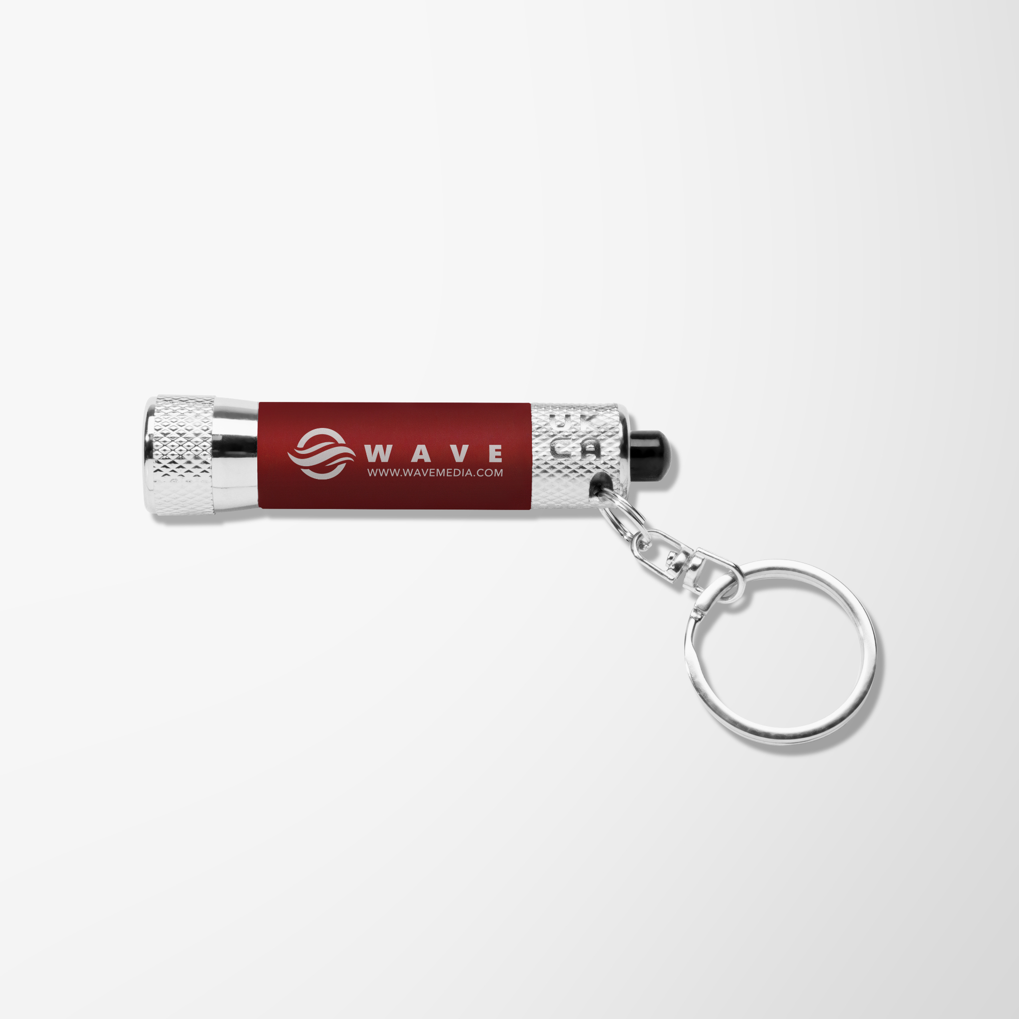 Flashlight keychain deals with logo