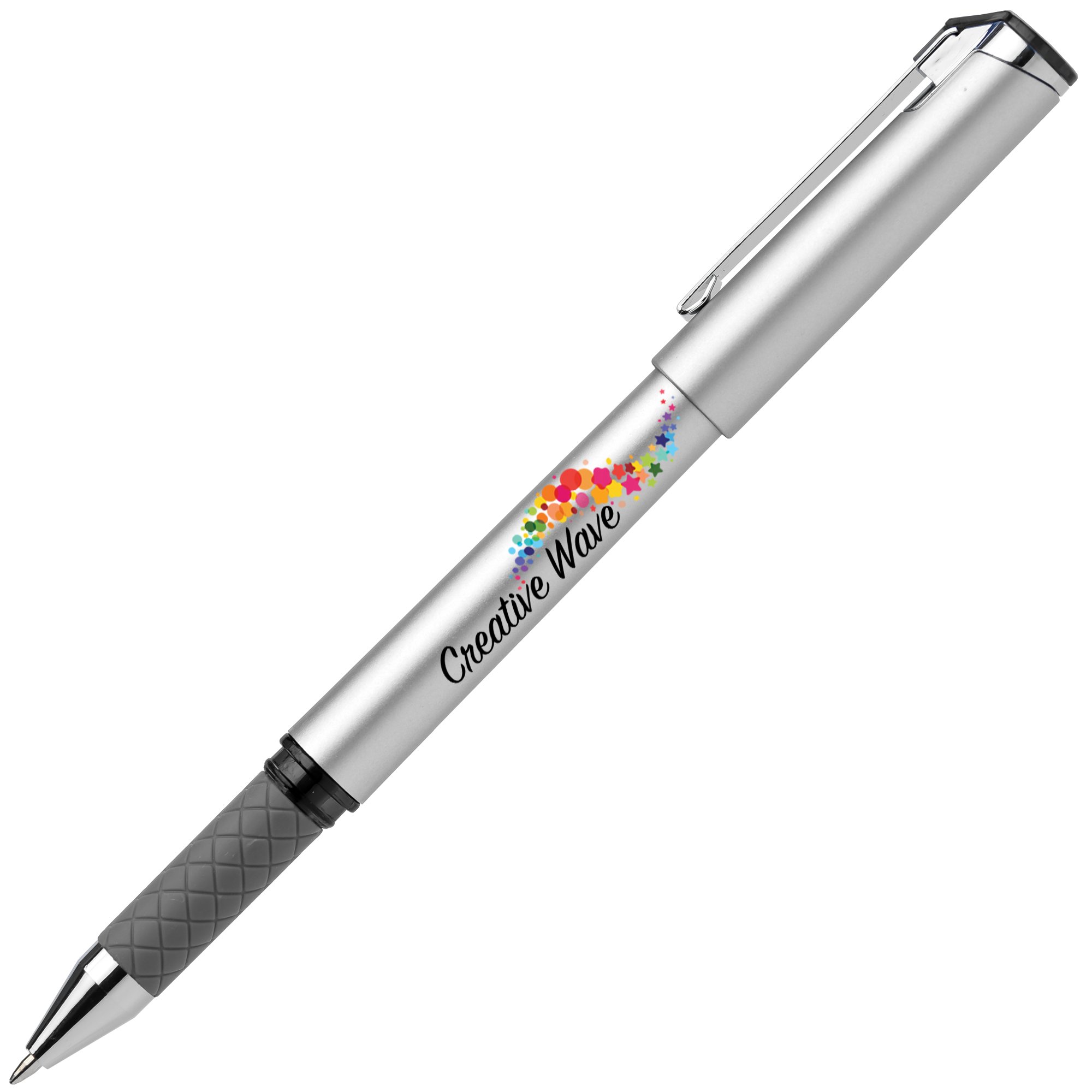 Promotional Full Colour Silver Hughes Gel Stylus Pen