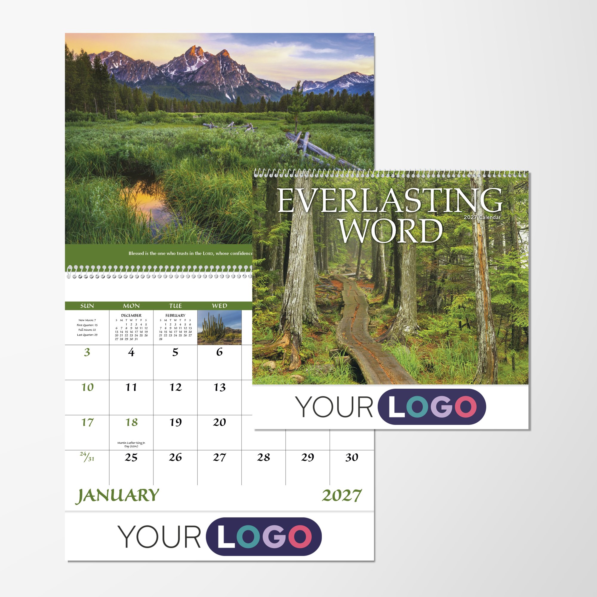Custom GoodValue™ Everlasting Word Calendar (Spiral) | Pens.com