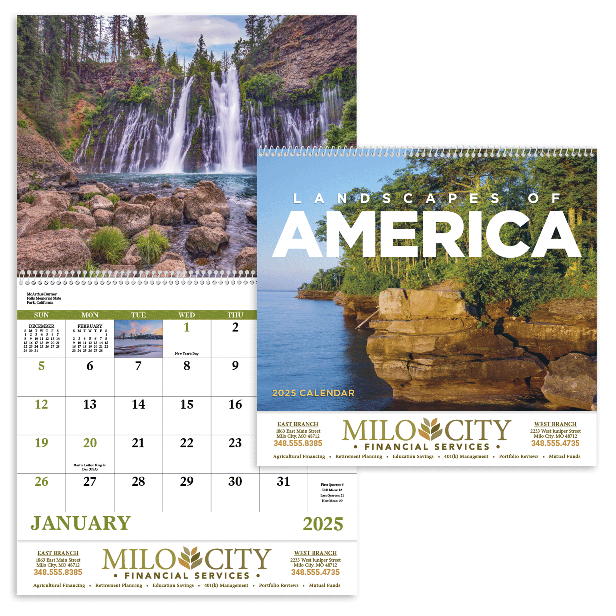 Custom GoodValue™ Landscapes of America Calendar (Spiral) | Pens.com