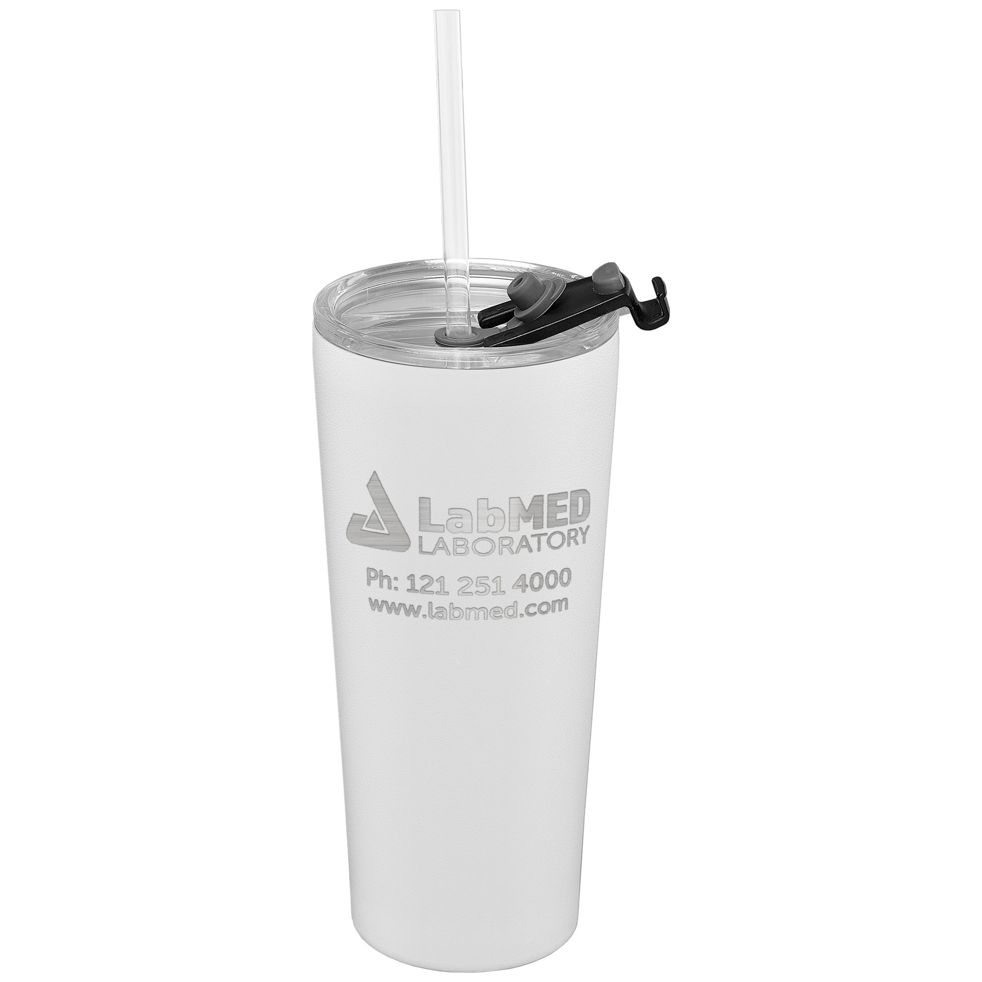 Custom Engraved 22 oz. Ewan Stainless Steel Tumbler with Straw