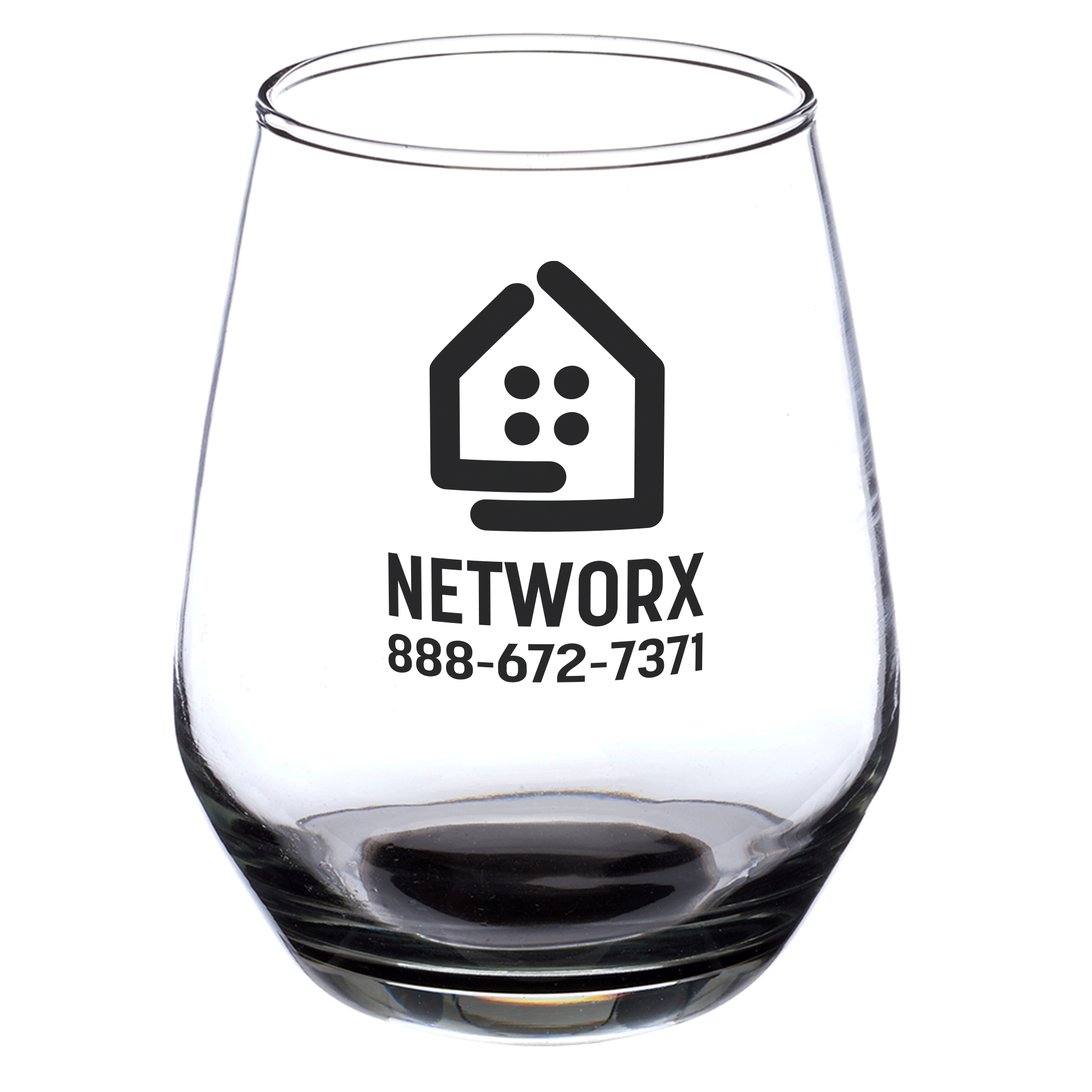 Custom 12 oz. (350 ml) Silicia Stemless Wine Glass