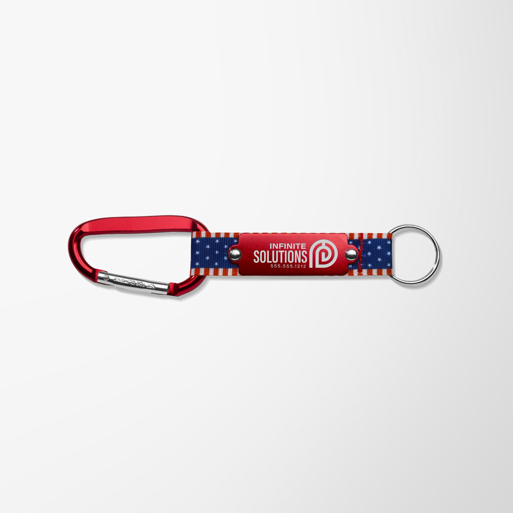 Custom Engraved Patriotic Carabiner Keychain | Pens.com