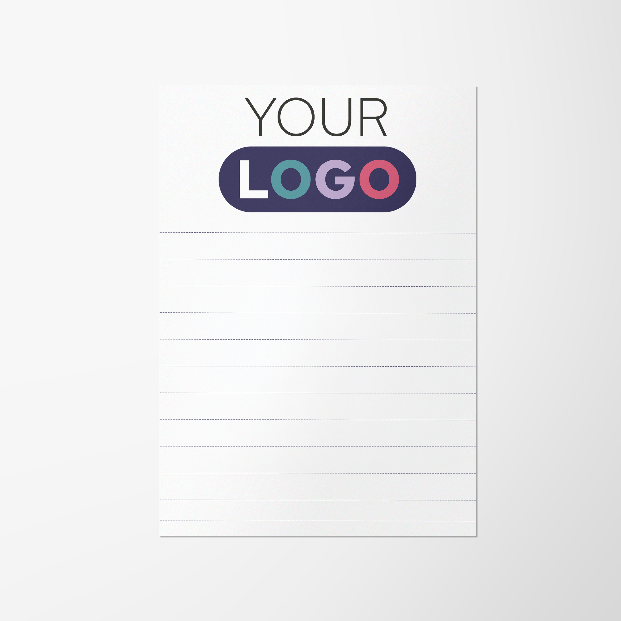 Promotional Desk-Mate® A6 25-Sheet Notepad with Logo | Pens.com