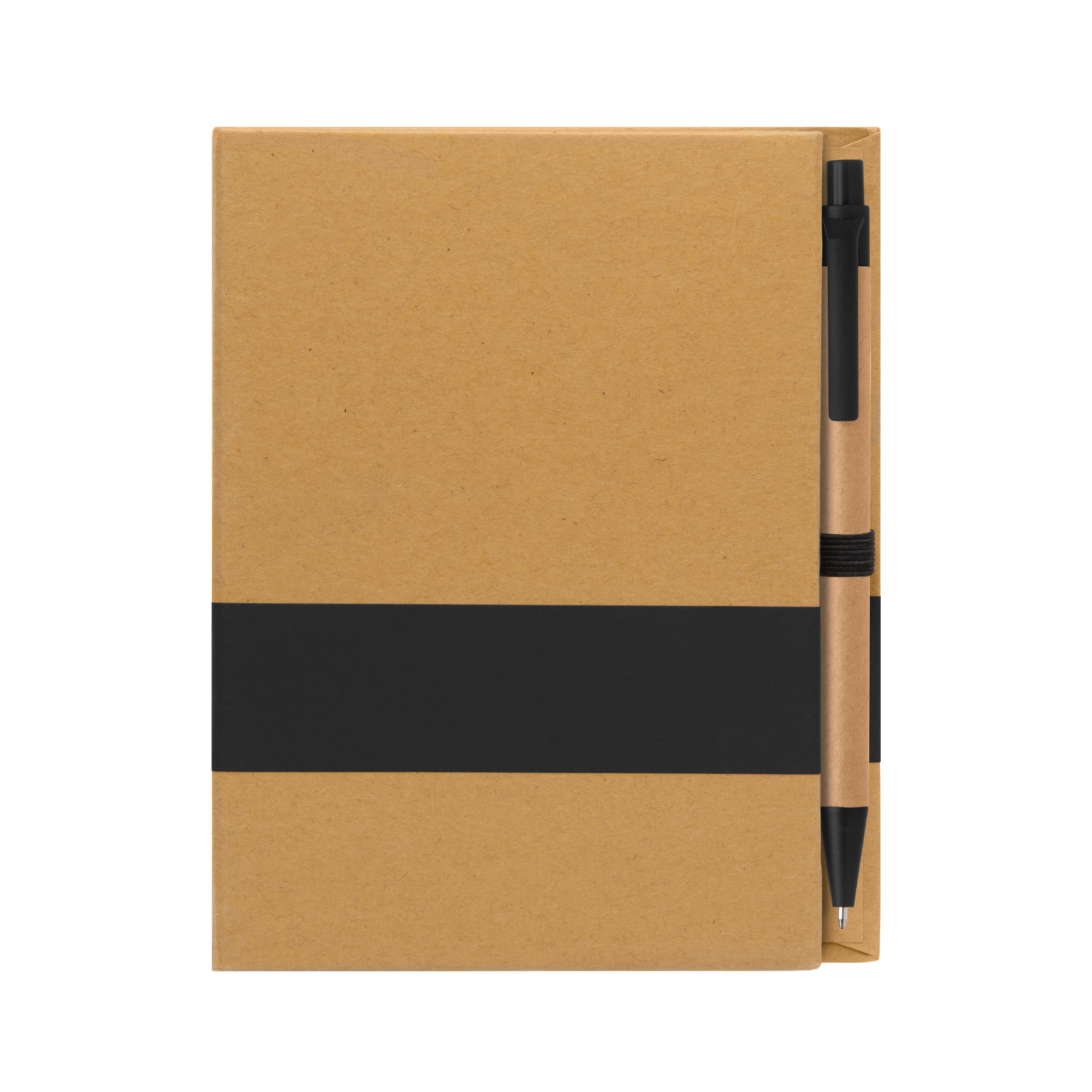 Kolbert &#45; Recycled Cover Notepad plus Sticky Notes &#38; Kraft Pen Set-GoldstarNorthAmerica