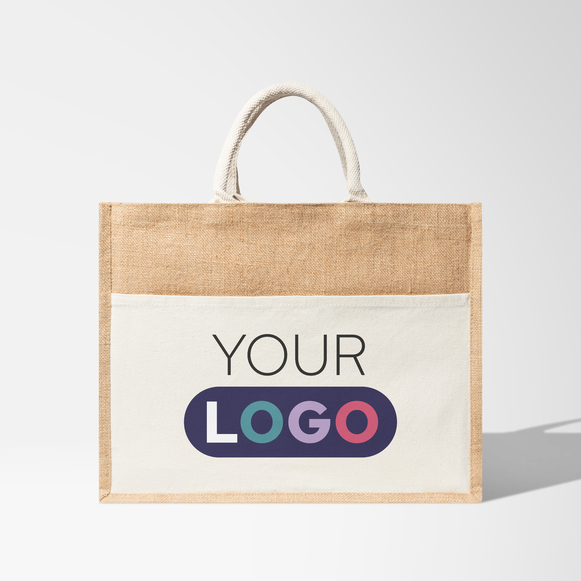 Borsa personalizzata con pentola magica e cappello da strega iniziale, grande borsa in iuta con