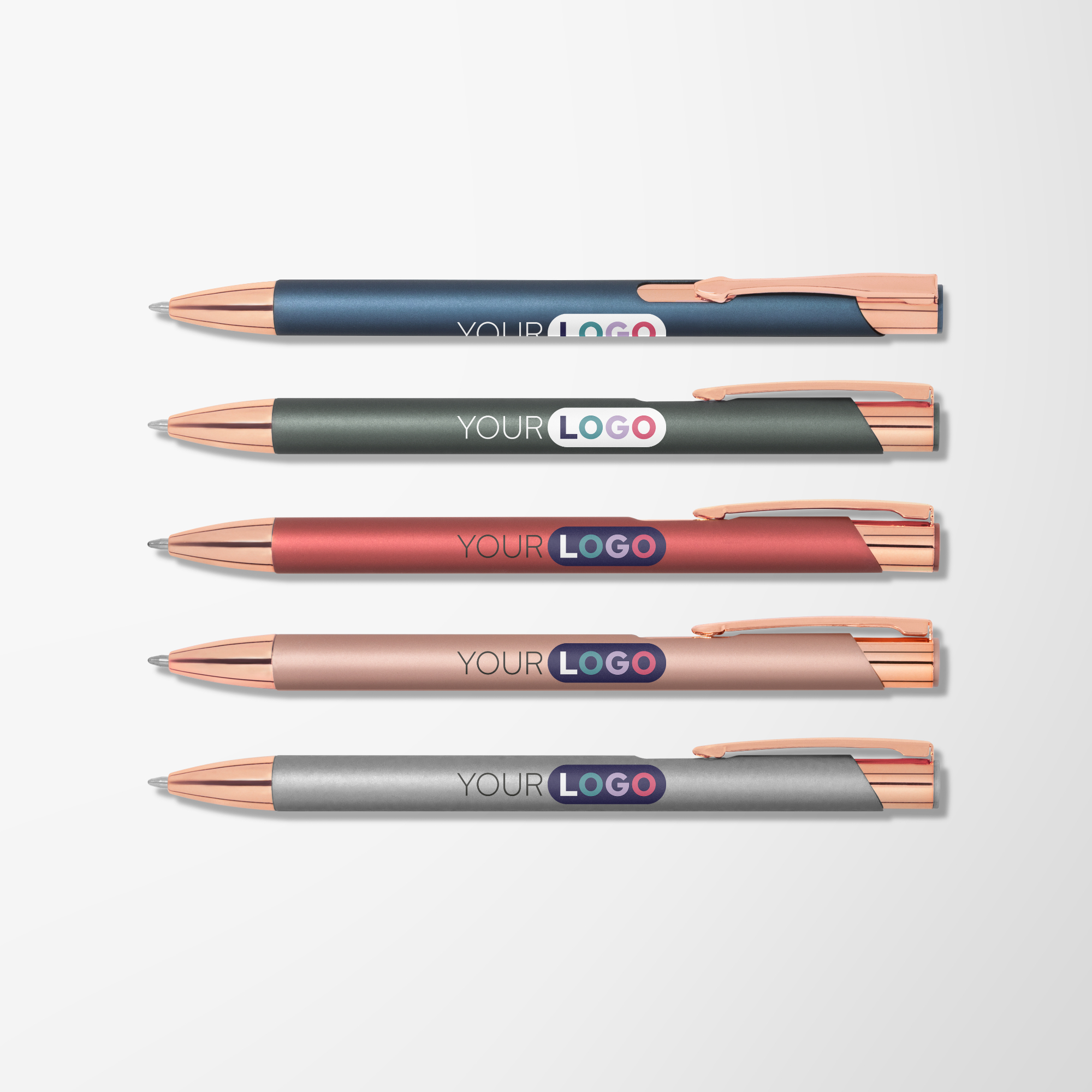 Custom Full Color Paragon Pen with Rose Gold Trim | Pens.com