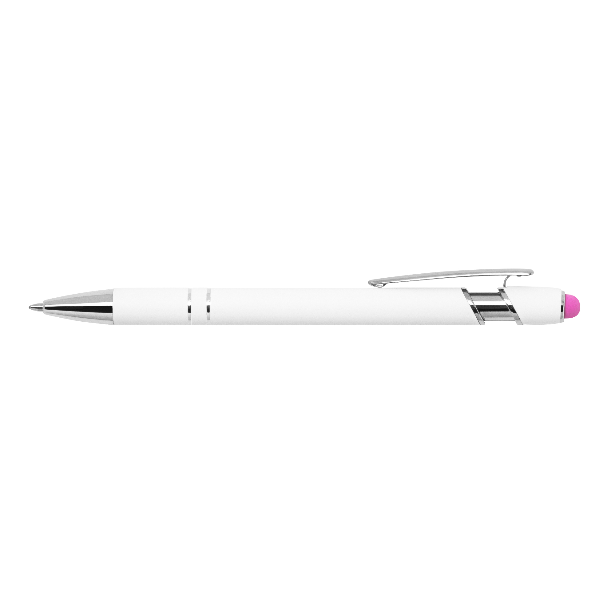 Ellipse Softy White Barrel Metal Pen w/ Stylus 6