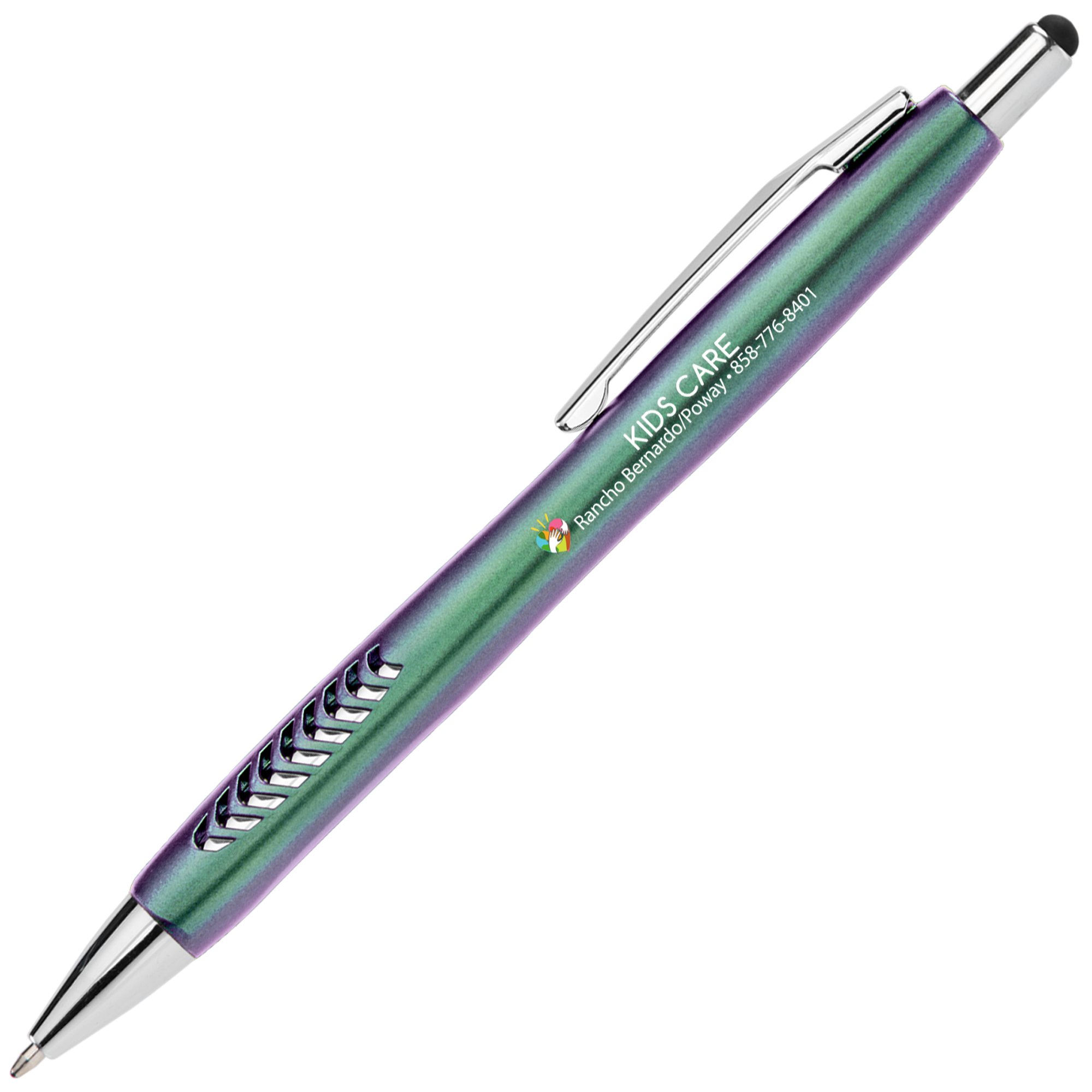 Custom Full Color Iridescent Basilia Stylus Pen National Pen 2052