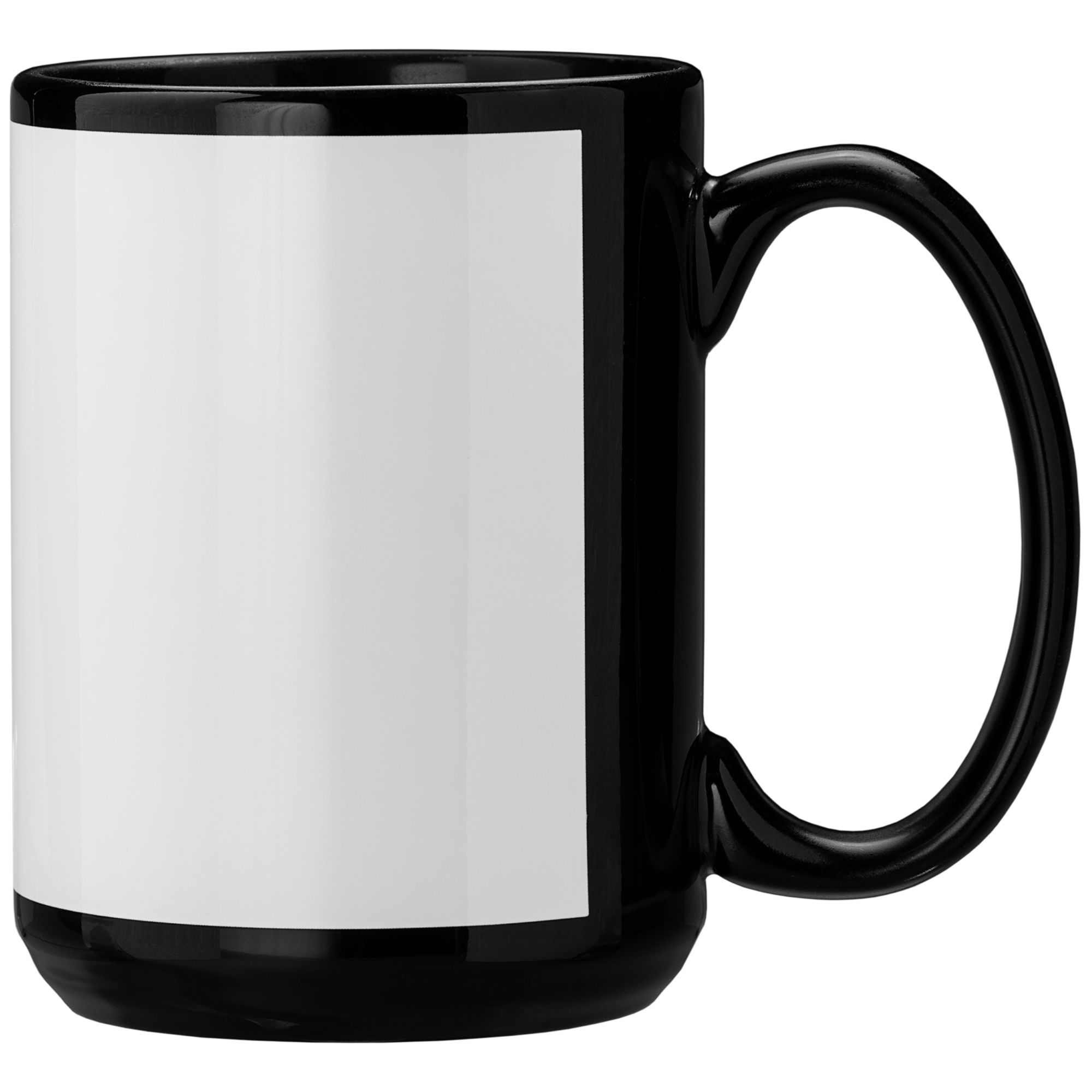 SimpliColor 15 oz. Black Ceramic Mug 3