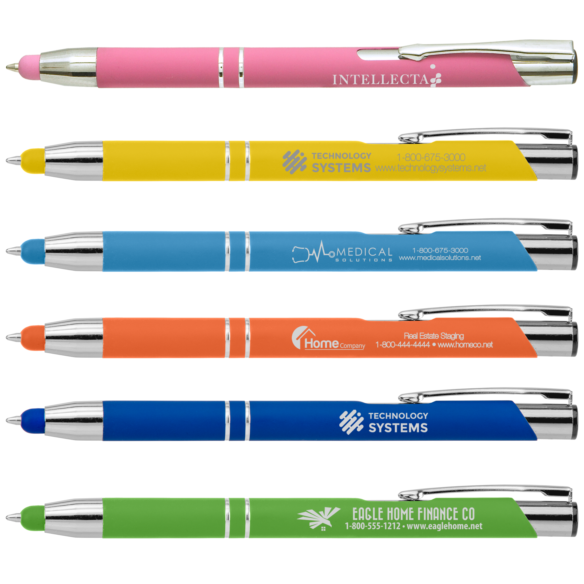 Promotional Full Color Soft Touch Accent Gel Stylus Pen