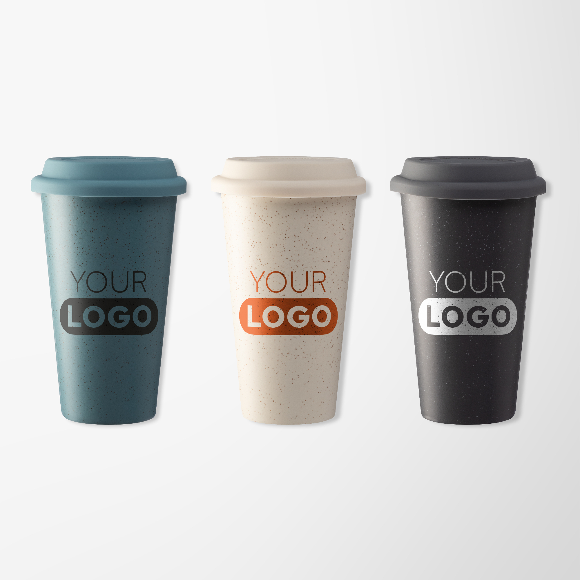 Equator - 9 oz. Double Wall Ceramic Tumbler with Silicone Lid 2