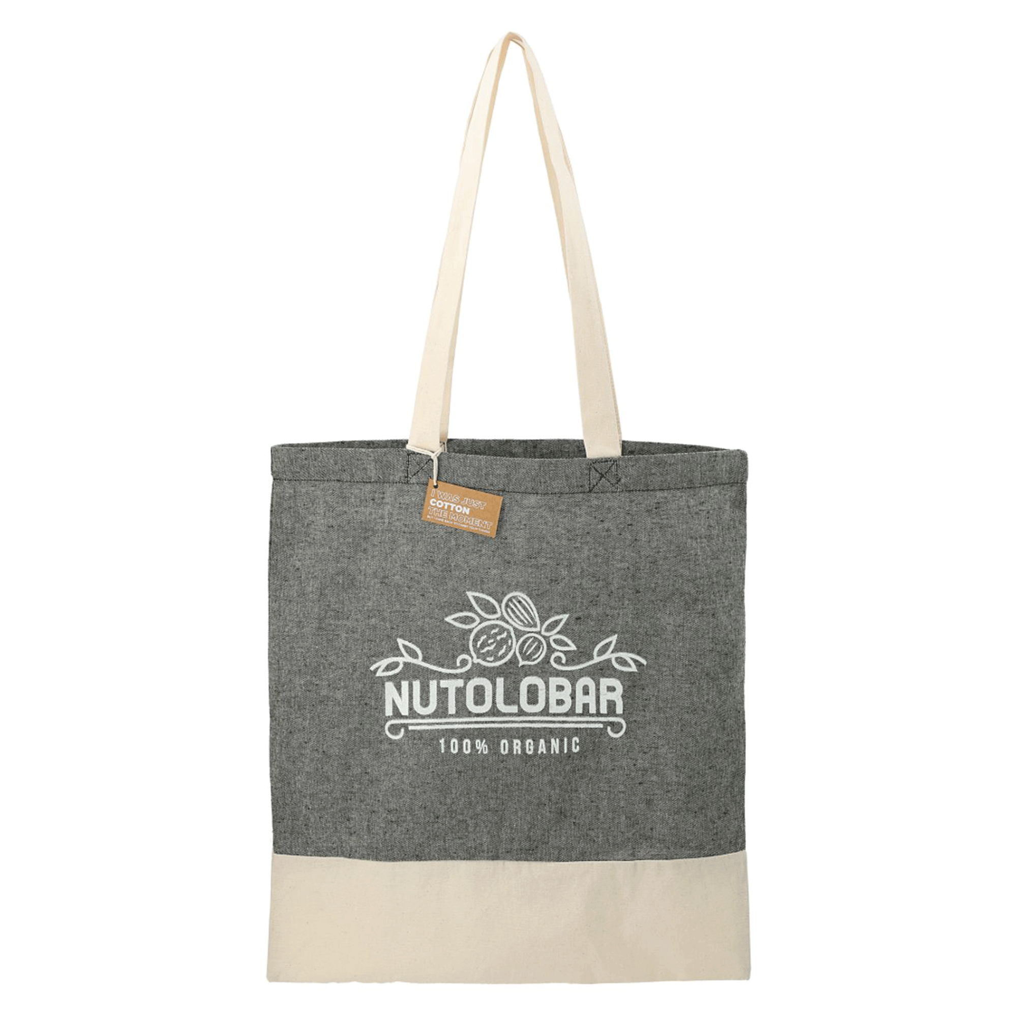Custom Two-Tone Recycled Cotton Convention Tote | Pens.com