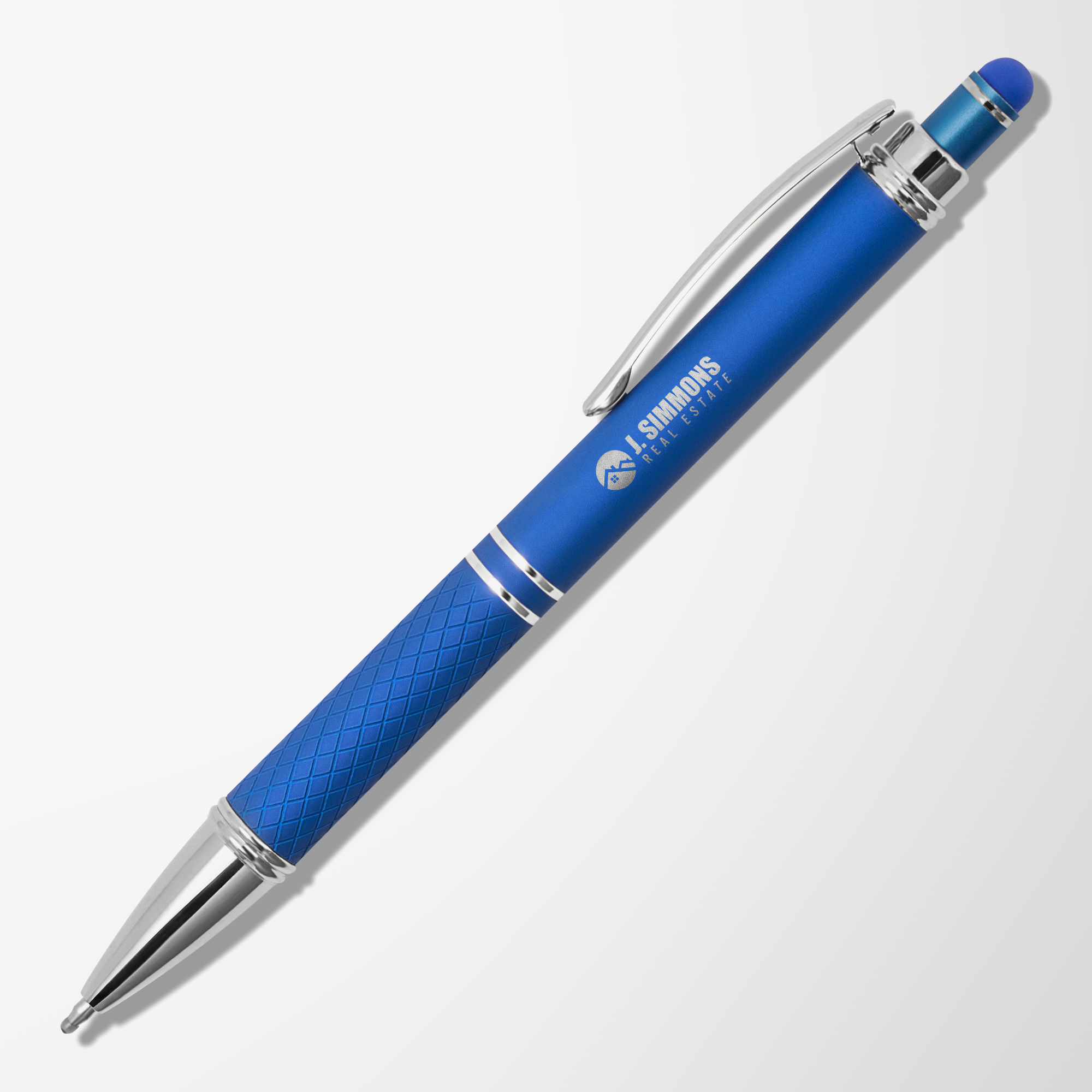 Promotional Bright Soft Touch Diamond Stylus Gel Pen with Logo