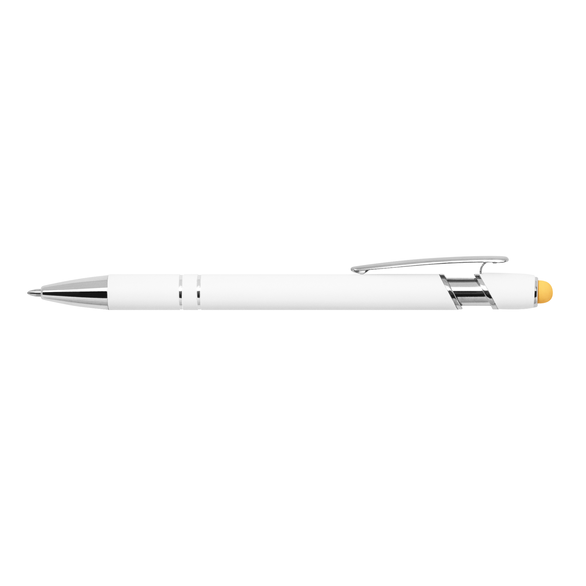 Ellipse Softy White Barrel Metal Pen w/ Stylus 7