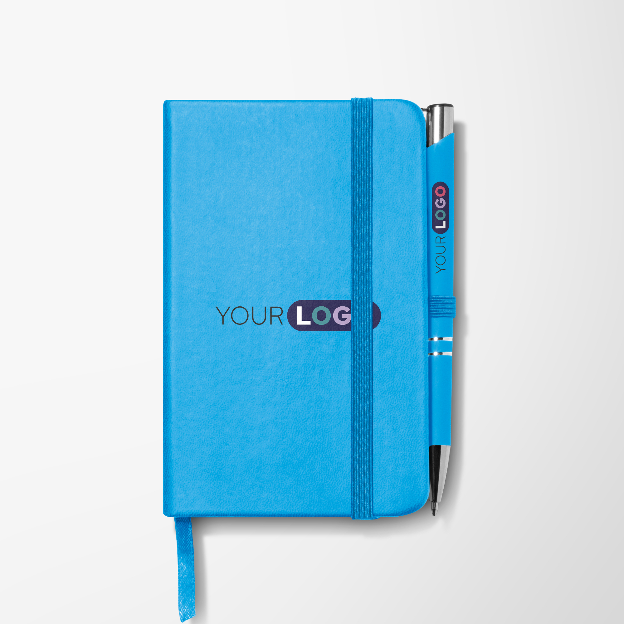 Customise Full Colour A6 Soft Touch Notebook & Pen Set with Print ...