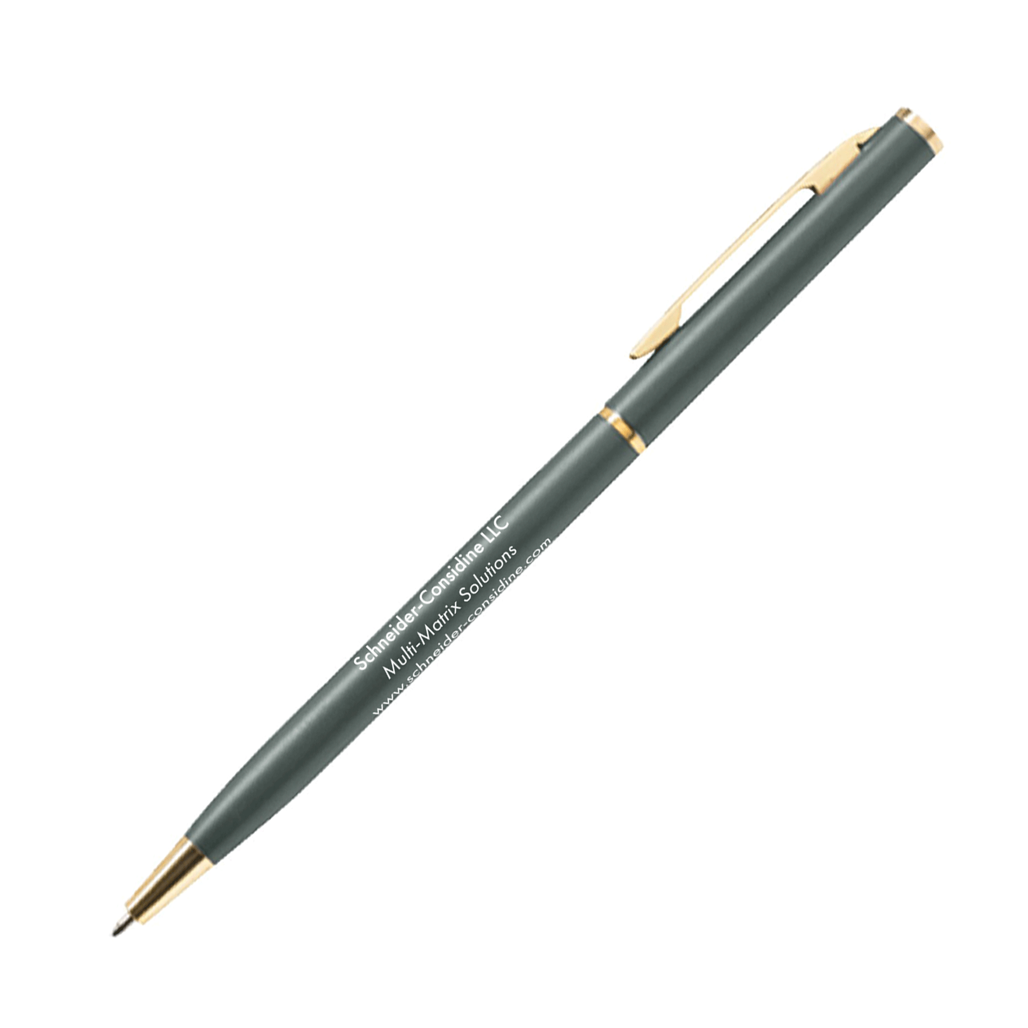 菊地けんちゃん オレンジ Lサイズ Custom Logan Slim Pen with Gold Trim | Pens.com