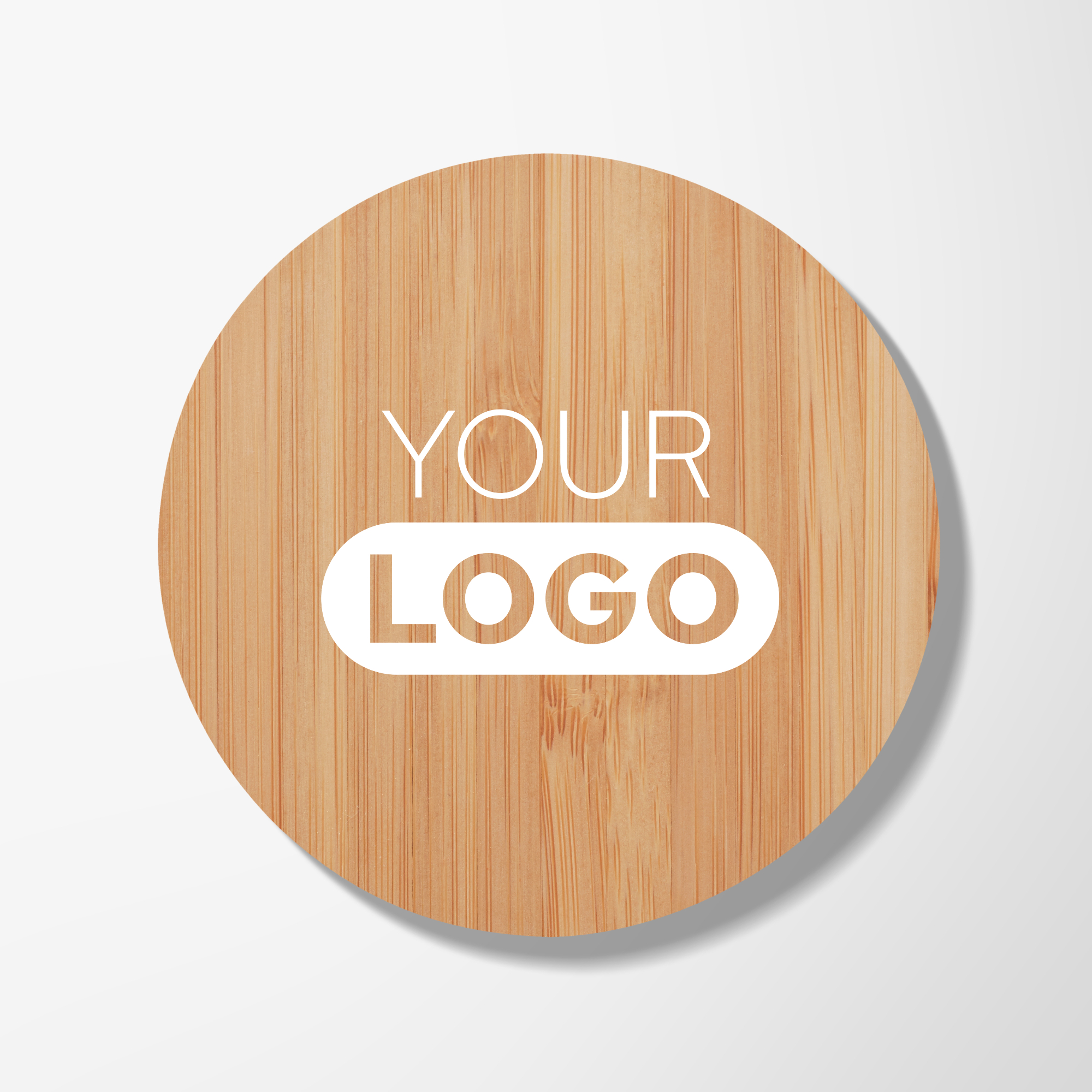 Promotional Rundo Round Bamboo Wireless Charger with Logo | Pens.com