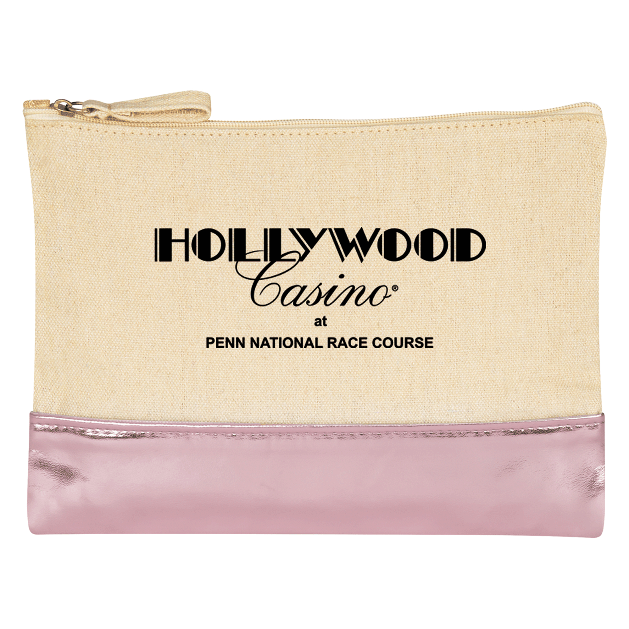 Custom Sally 12 oz. Cotton Cosmetic Bag with Metallic Trim