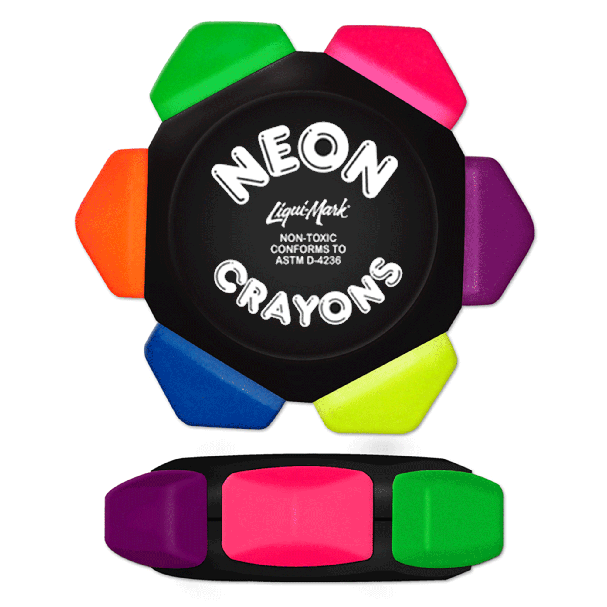 Custom LiquiMark® CrayoCraze® Black Wheel 6in1 Crayon