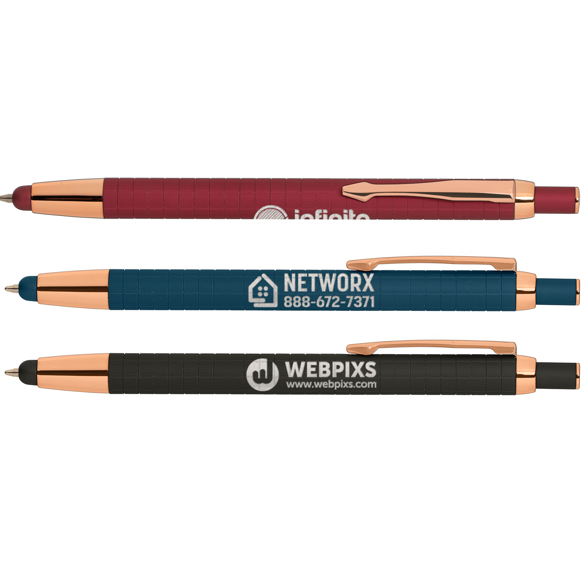 Custom Nexus Stylus Pen with Rose Gold Trim CA