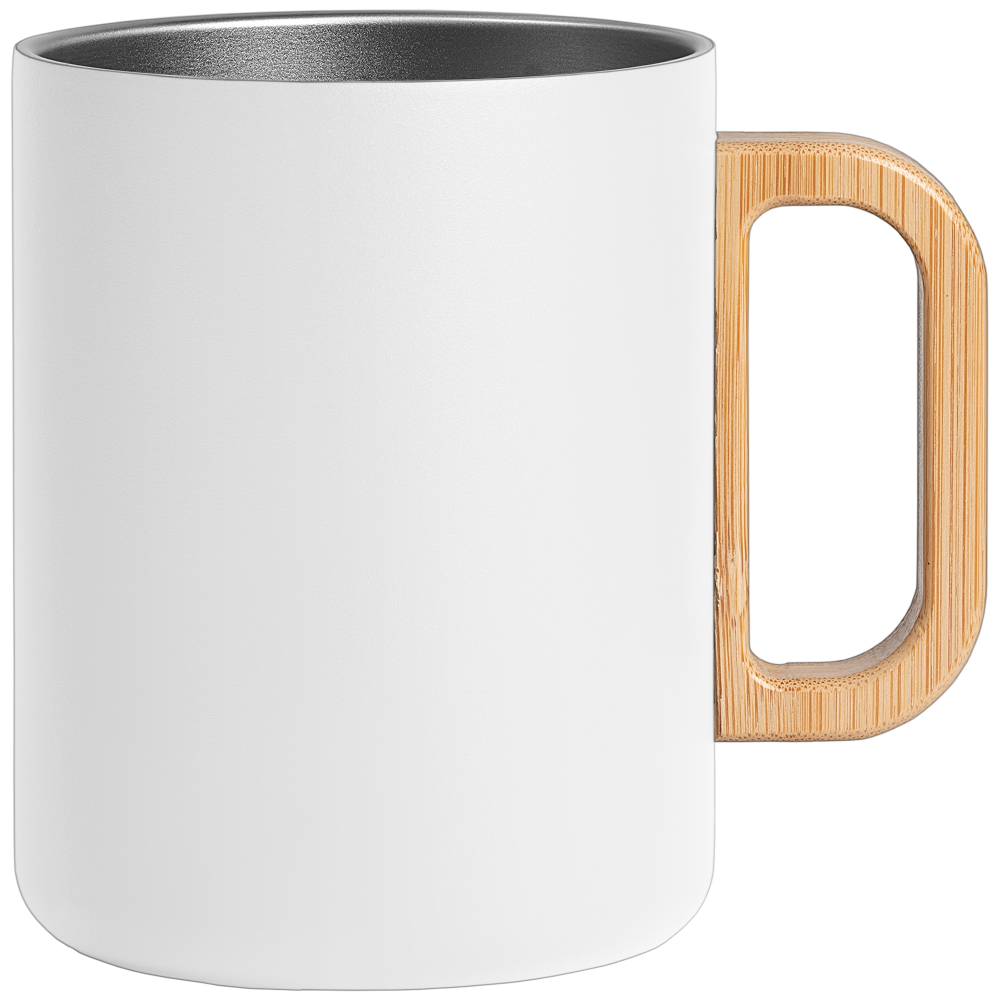 15oz Double Wall Stainless Steel Powder Coated Mug with Bamboo-GoldstarNorthAmerica