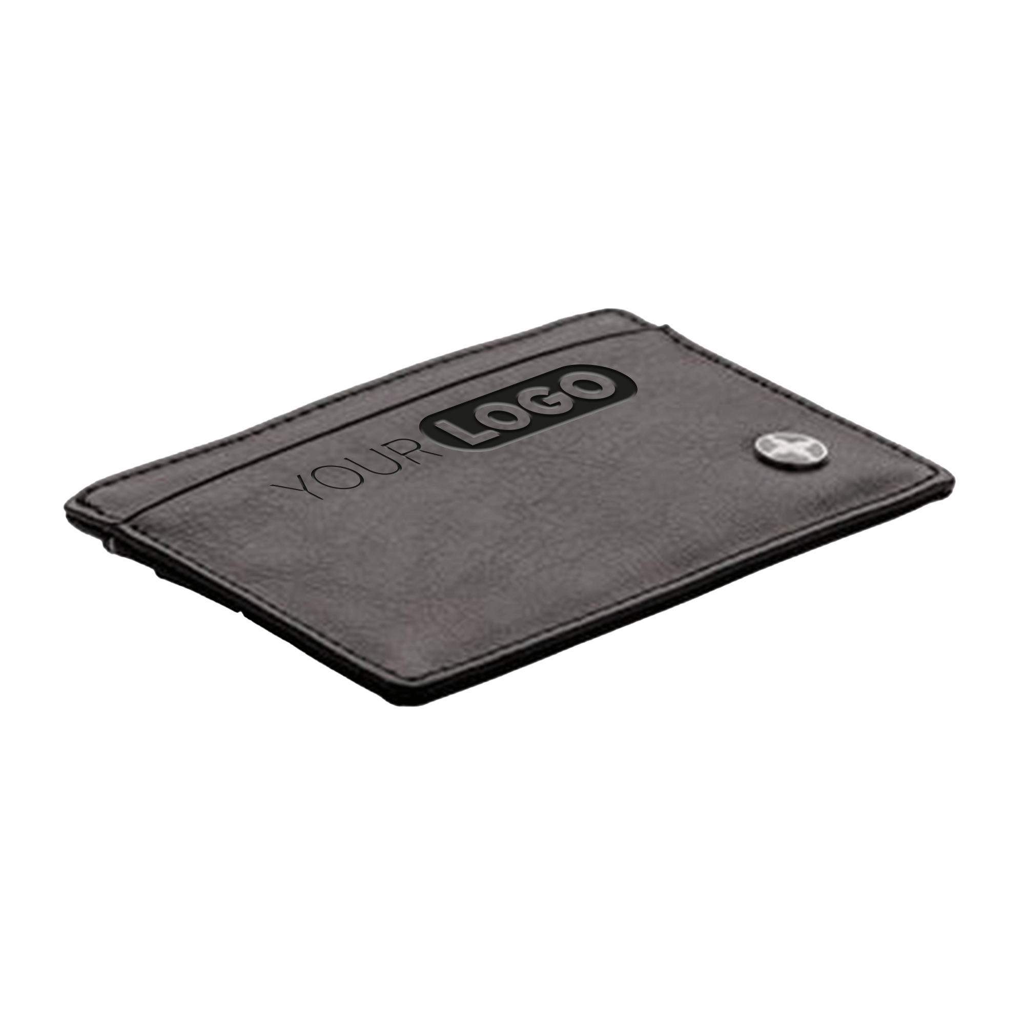 Portafoglio Minimalista Con Protezione RFID – Pelle E Alluminio – Porta Carte E Banconote Con Pulsante