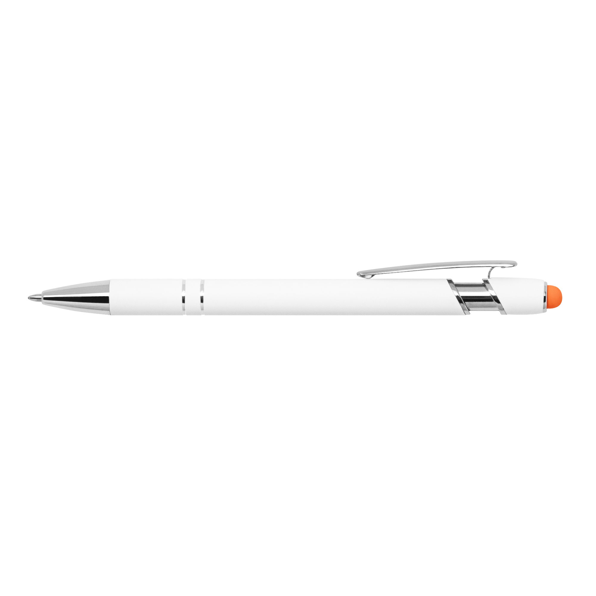 Ellipse Softy White Barrel Metal Pen w/ Stylus 5