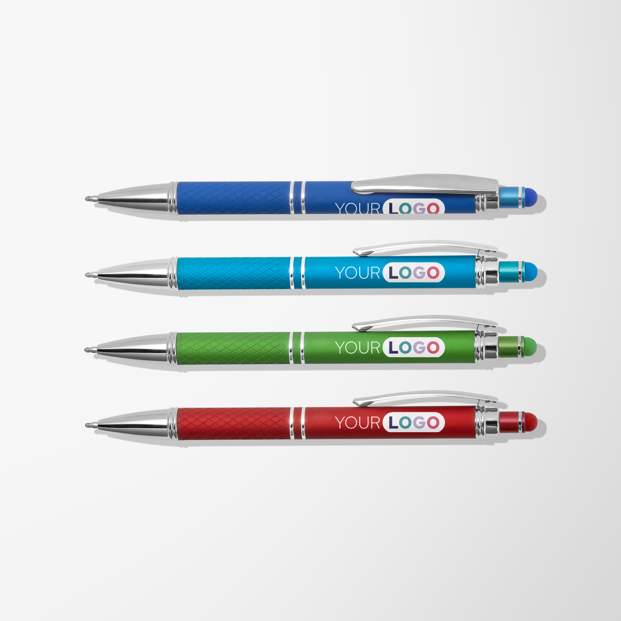 Stylo-stylet à encre gel Diamond imprimé en couleur – Couleurs vives ...