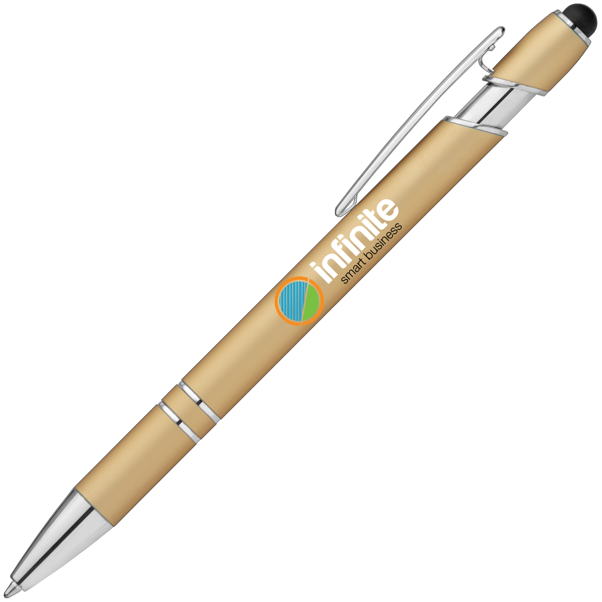 Stylo Prince Softy Rose Gold Métallique avec Stylet - Stylos métal