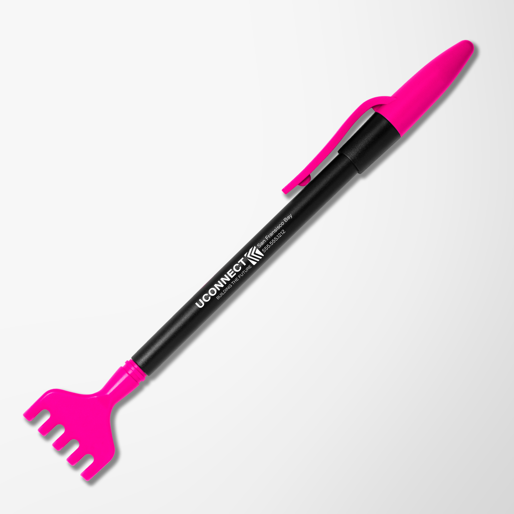 Custom Neon Extending Back Scratcher with Pen