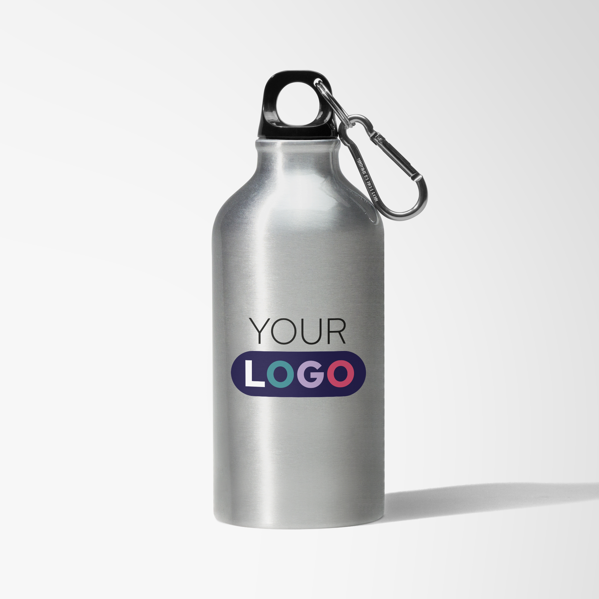 Custom Full Color 17 oz. Aspen Water Bottle with Carabiner | Pens.com