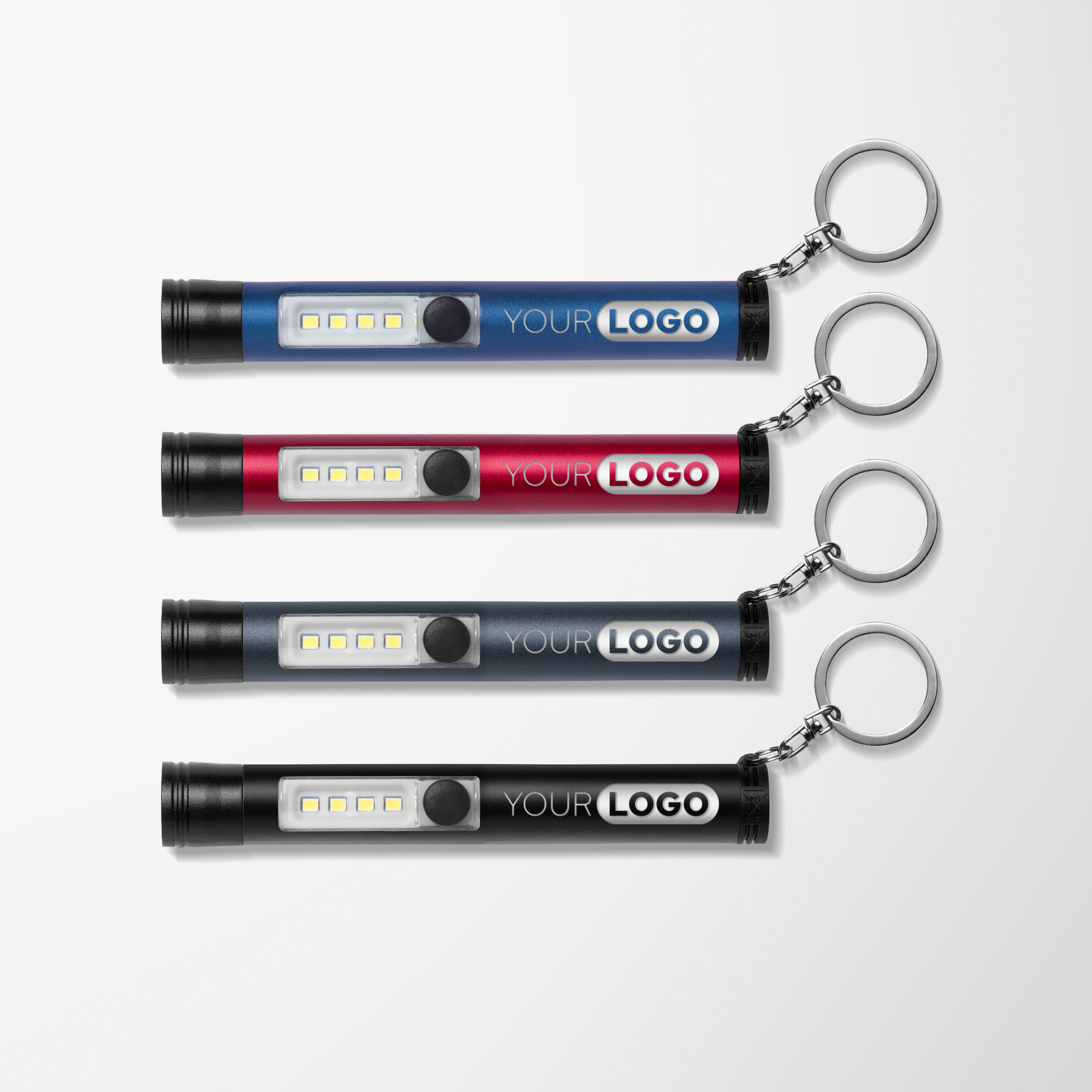 Porteclés lampe torche Louie aimanté et gravé Publicitaire