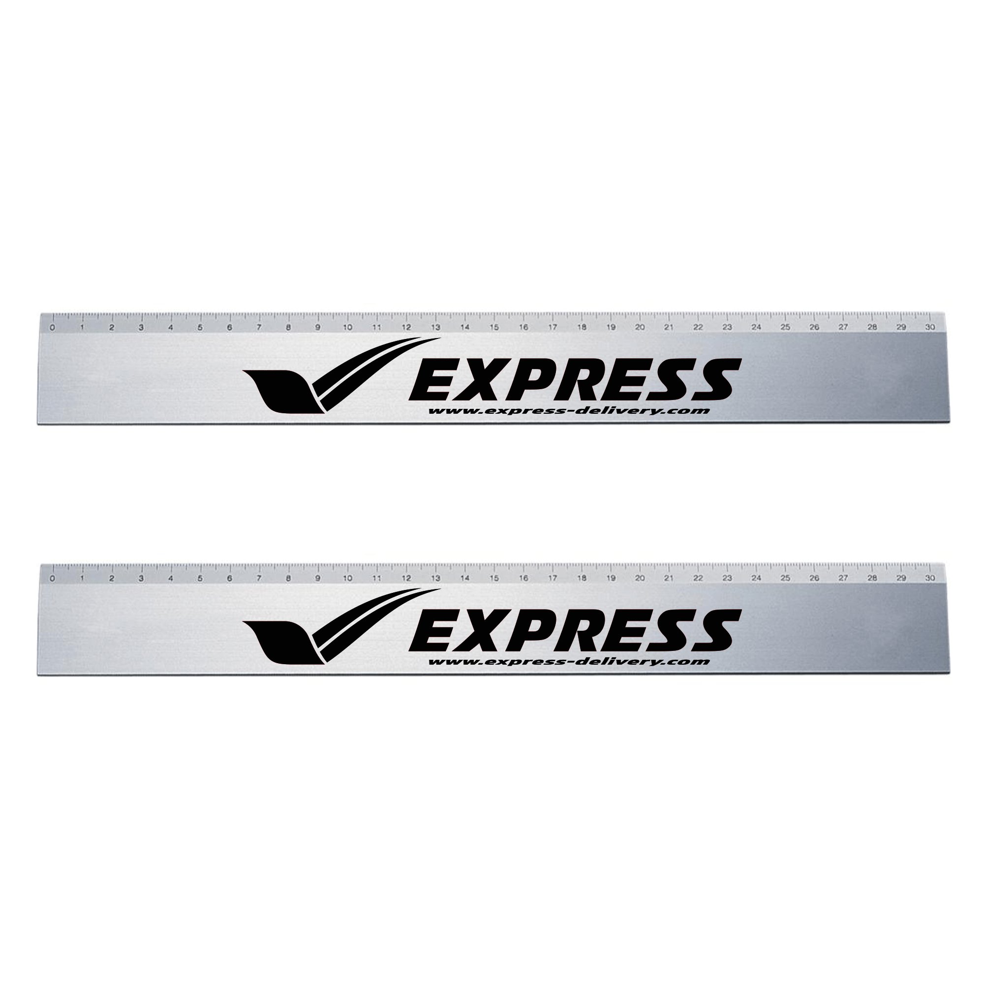 Promotional Writers 30 cm Metal Ruler with Logo | Pens.com