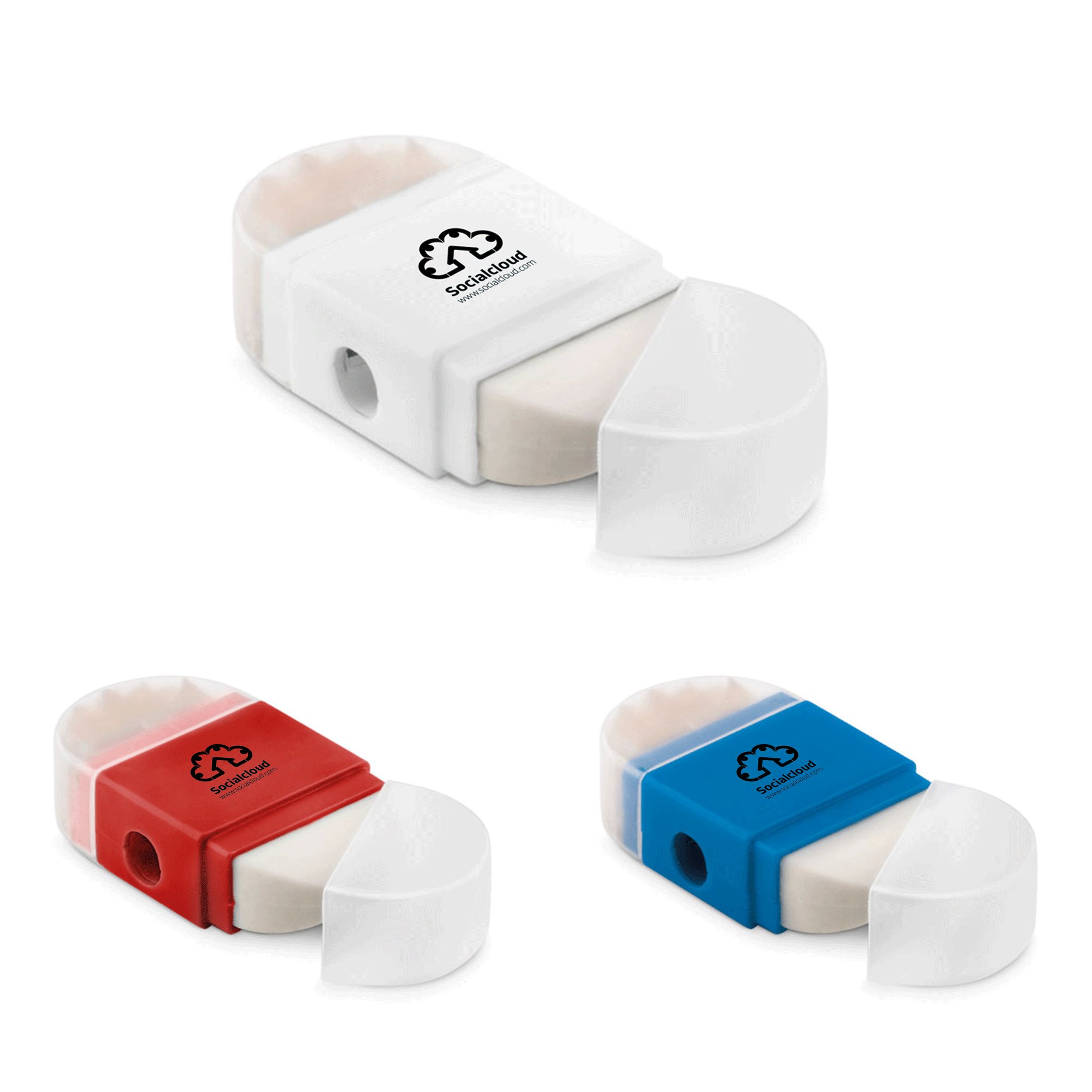 Promotional Sharpener and eraser with Logo | Pens.com